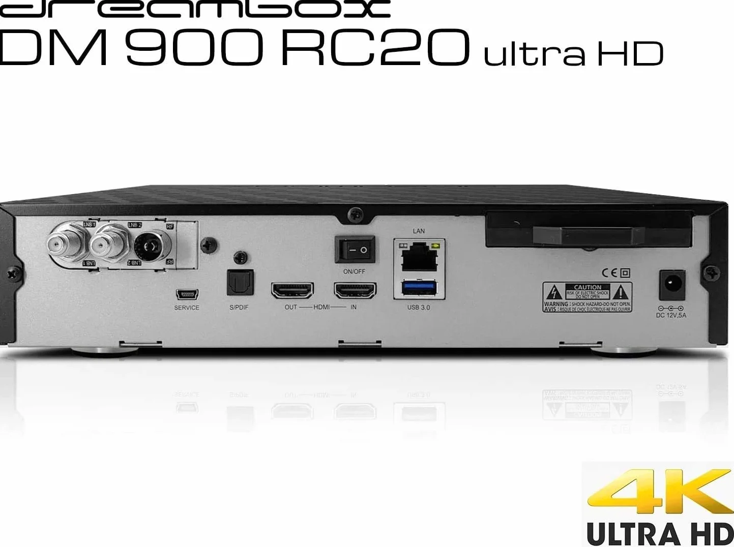 Dreambox DM900 RC20 UHD 4K 2X DVB-S2X / 1x DVB-C/T2 potrójny tuner MS E2 Linux PVR gotowy odbiornik