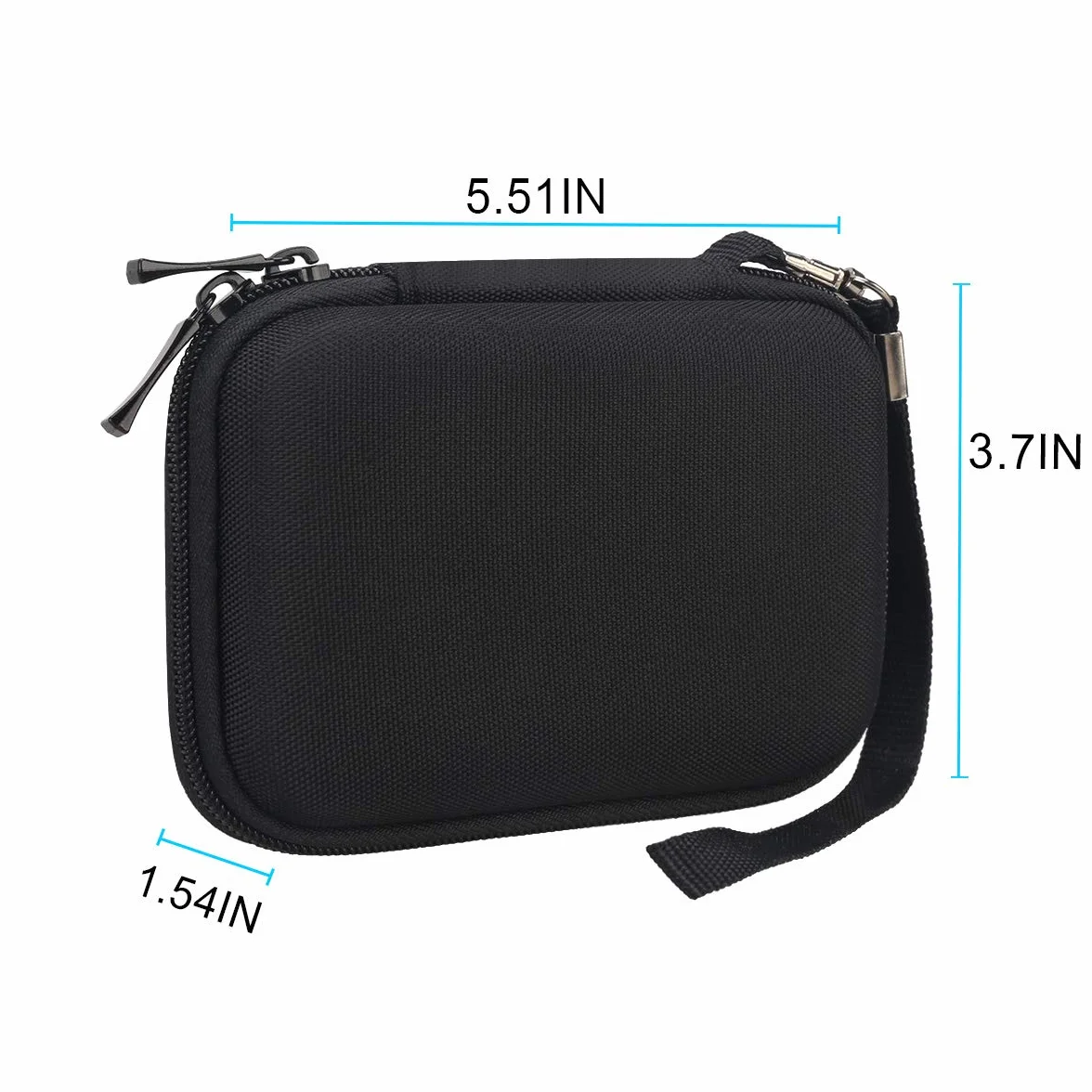 Lacdo zewnętrzna torba na dysk twardy pokrowiec ochronny do Samsung T9 Portable Solid State Drives 1TB 2TB 4TB USB 3.2 External SSD EVA odporny na wstrząsy futerał, Czarny+Czarny