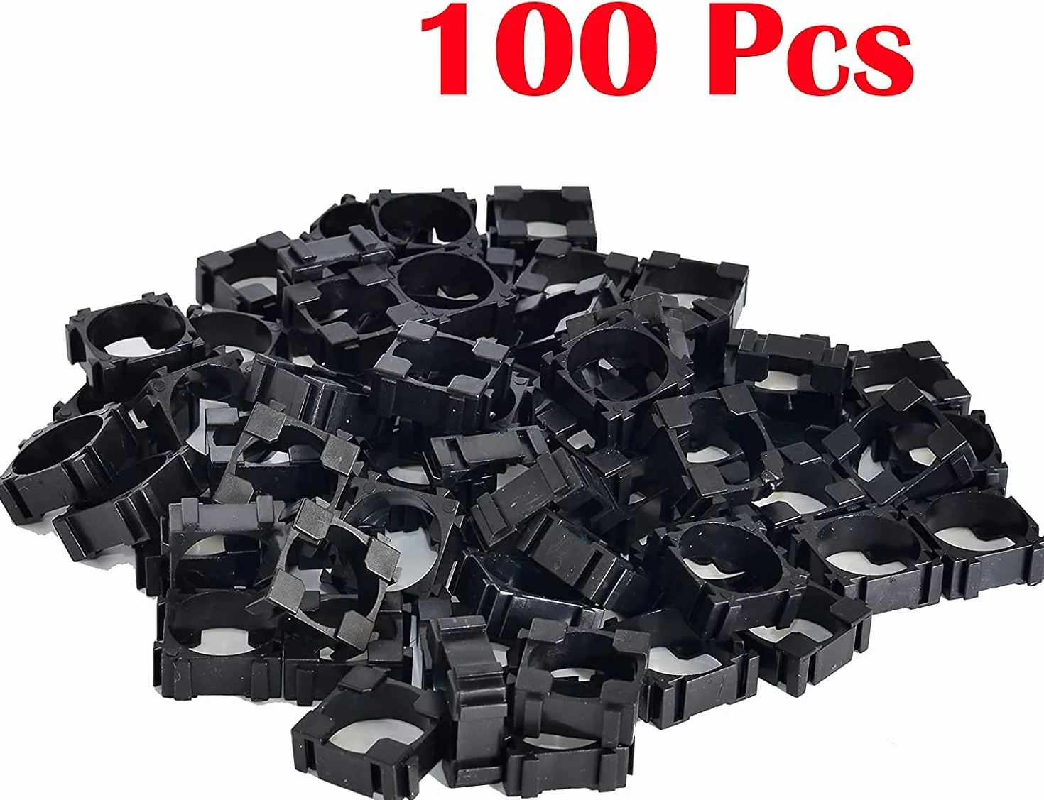 100 sztuk cylindryczny uchwyt cylindryczny do baterii litowo-jonowej 18650, uchwyt na baterię 18650, opakowanie + taśma niklowa 10M