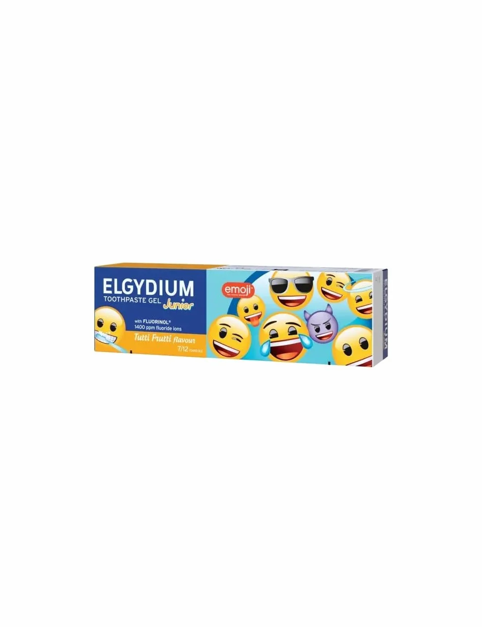Elgydium Pasta do zębów żel 7/12 lat Emoji Tutti Frutti Smak 50 ml