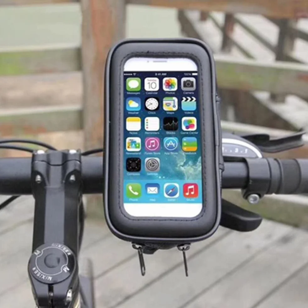Retoo Uchwyt rowerowy na telefon komórkowy, wodoszczelny, uchwyt na telefon komórkowy, torba rowerowa, idealna do nawigacji, torba na kierownicę motocykla, uchwyt rowerowy, akcesoria rowerowe, uchwyt
