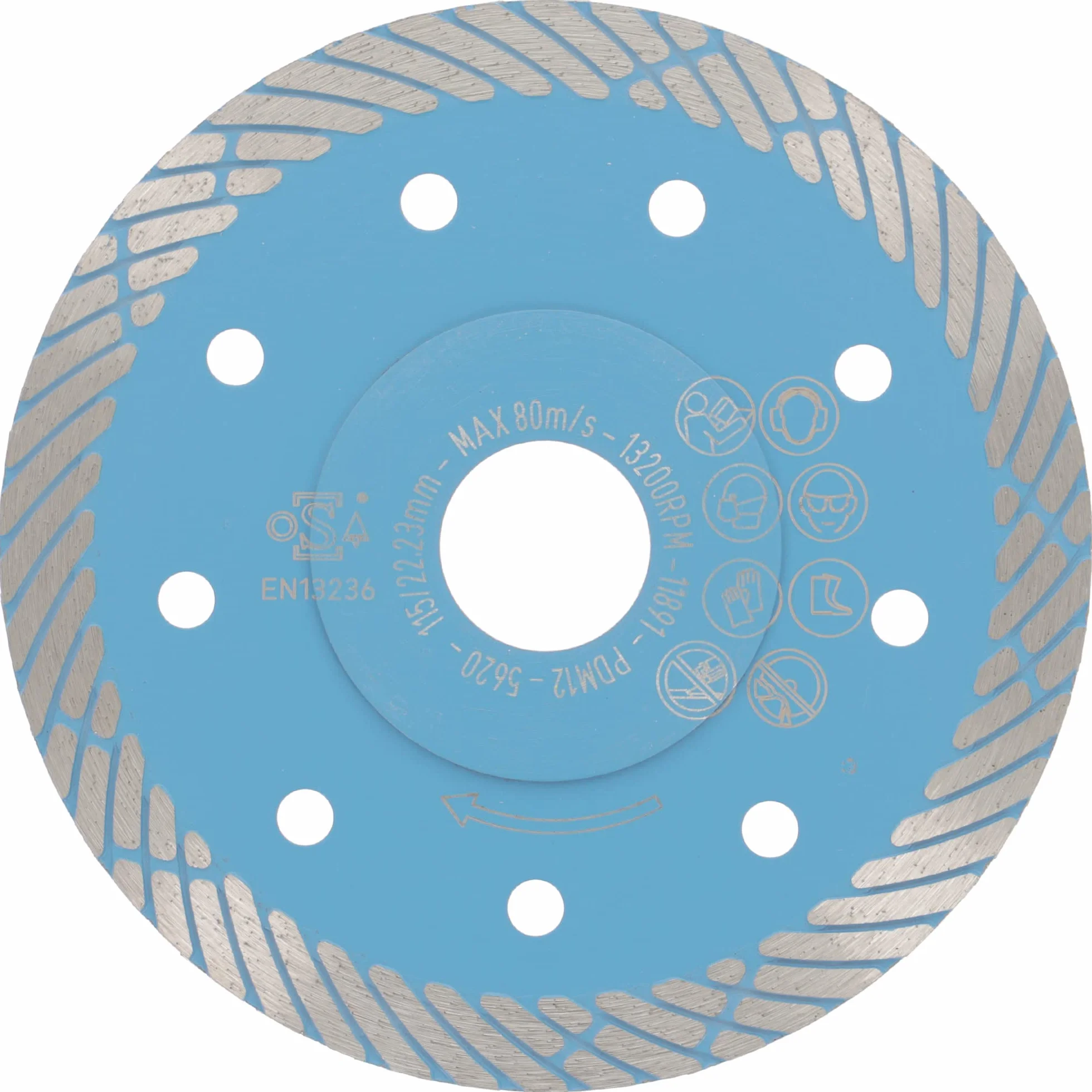 PRODIAMANT Profesjonalna diamentowa tarcza do cięcia gresu F70 bardzo cienka 115 mm x 22,2 mm diamentowa tarcza do cięcia na sucho do 3 cm płyt tarasowych