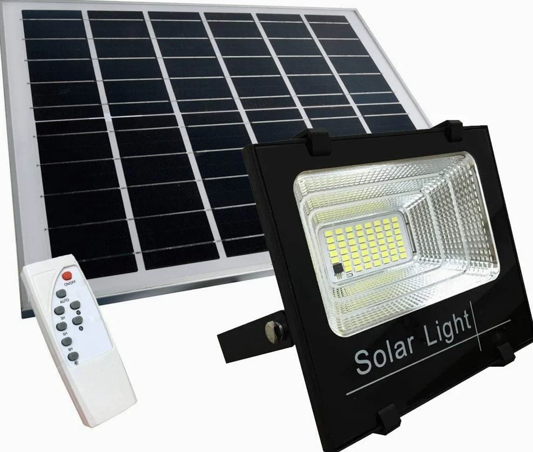 tempo di saldi Reflektor LED 200 W SMD z panelem słonecznym, czujnikiem zmierzchu i pilotem zdalnego sterowania