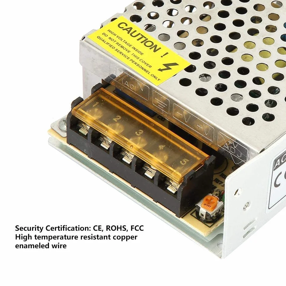 Zasilacz impulsowy 5V stałe napięcie DC zasilacz wyświetlacza 25W 5A transformator do oświetlenia LED