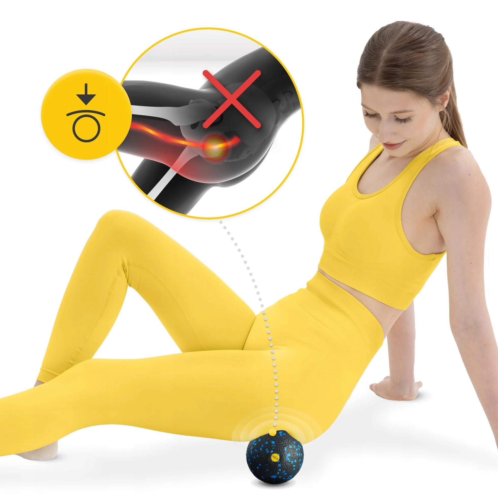 PIŁKA DO MASAŻU PUNKTOWEGO REHABILITACJI PIŁECZKA EPP ROLLER 12CM 4FIZJO