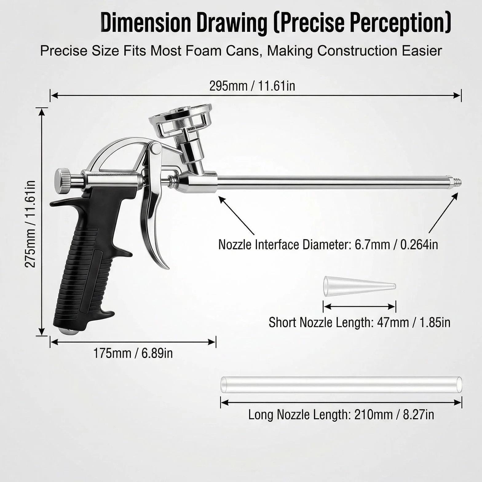3 sztuki pistoletów z pianki PU: PRITOK pistolet z pianki budowlanej, pistolet z metalu, profesjonalny pistolet dozujący z ergonomicznym uchwytem z tworzywa sztucznego, dla majsterkowiczów i