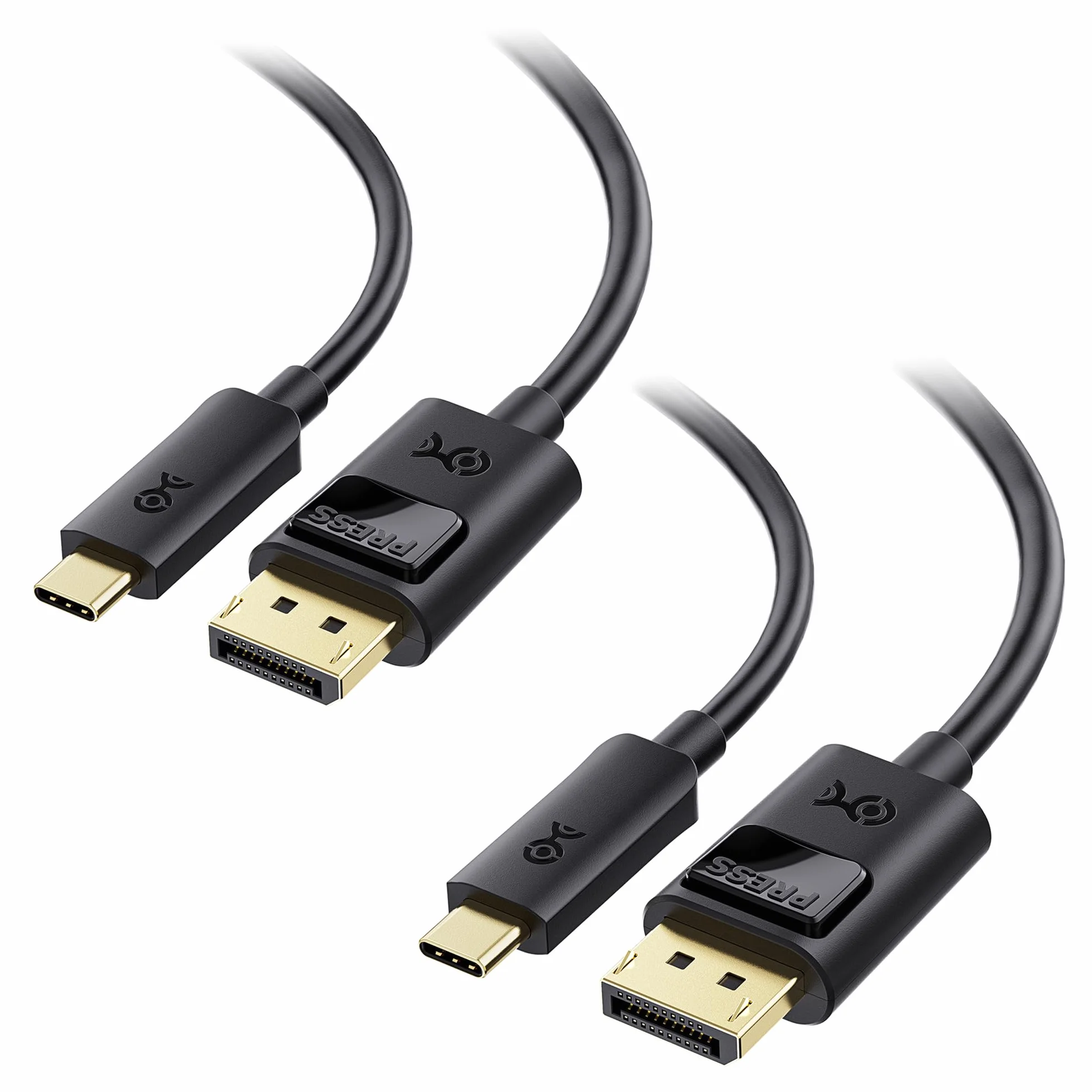 Cable Matters 2-pak, kabel USB-C na DisplayPort w kolorze czarnym - 1,8 m