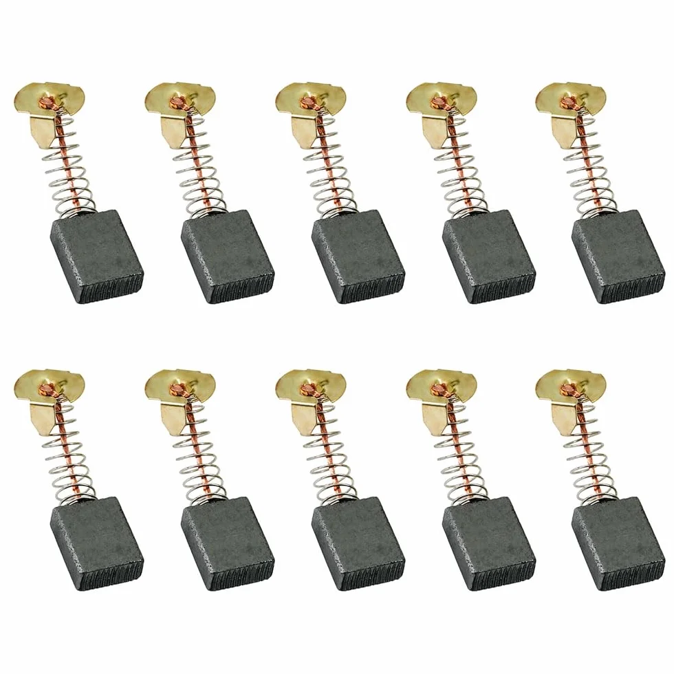 Selyse 10 sztuk szczotek węglowych do silników zamiennych, szczotek węglowych do wiertarek i szlifierek kątowych, 6,5 x 13,5 x 18 mm