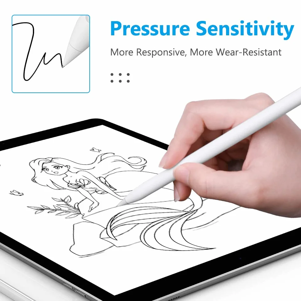 flintronic Końcówki kompatybilne z ołówkiem Apple iPad Pro, 4 opakowania końcówek zamiennych do Apple Pencil 2. generacji i 1. generacji, końcówki wymienne do iPada Pro iPencil, białe
