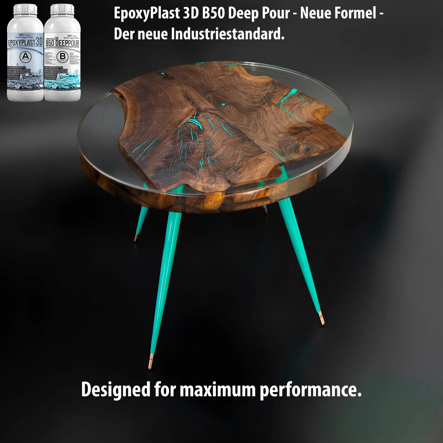 3,0 kg Ultra przezroczysta żywica epoksydowa EpoxyPlast 3D B50 DEEP POUR dwuskładnikowy efekt wody I bardzo dobra ochrona przed promieniowaniem UV Biżuteria I żywica odlewnicza I produkt przezroczysty