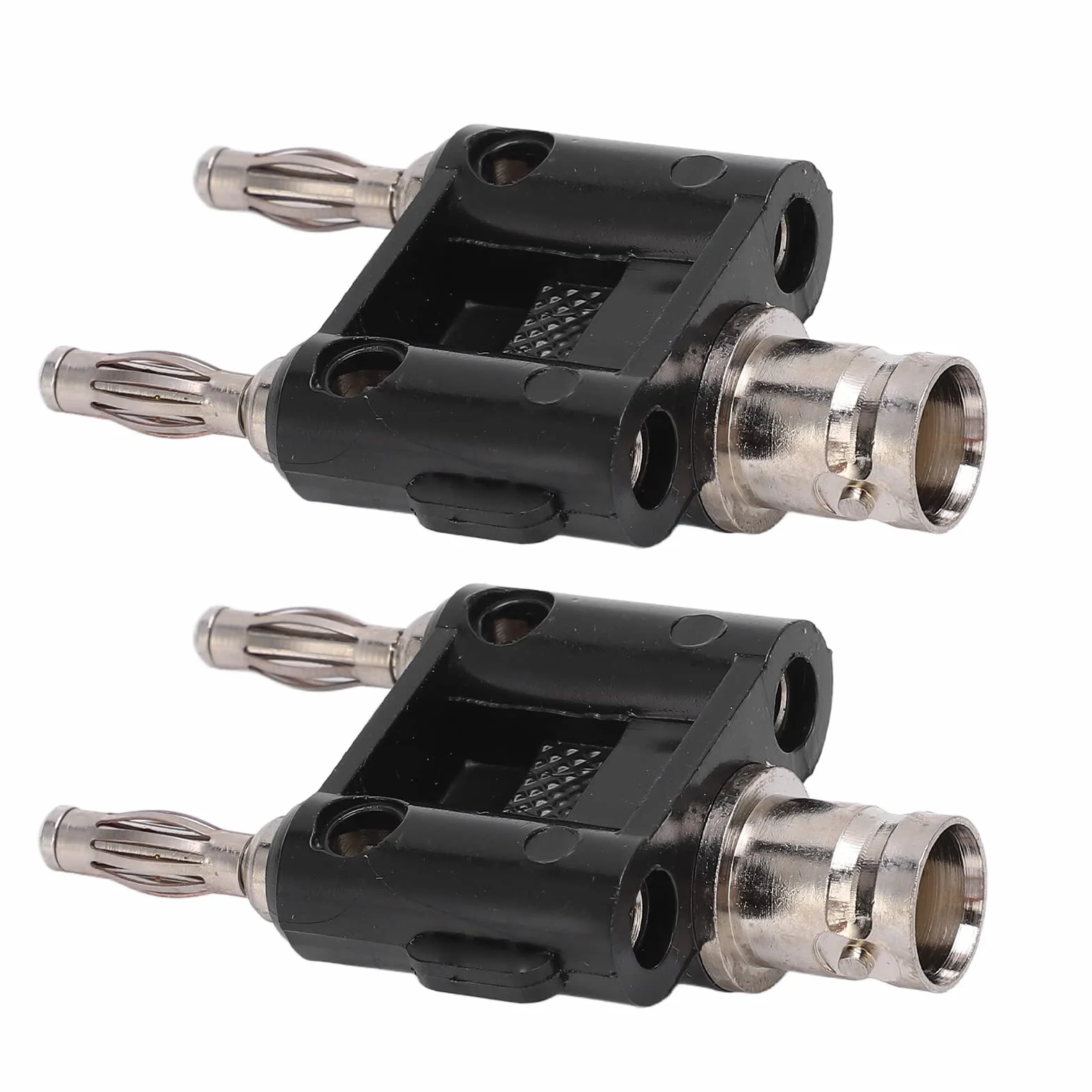 Adapter Bananowy BNC żeński 4mm na Dwurzędowy Wtyk Bananowy do Sygnałów Audio i Wideo