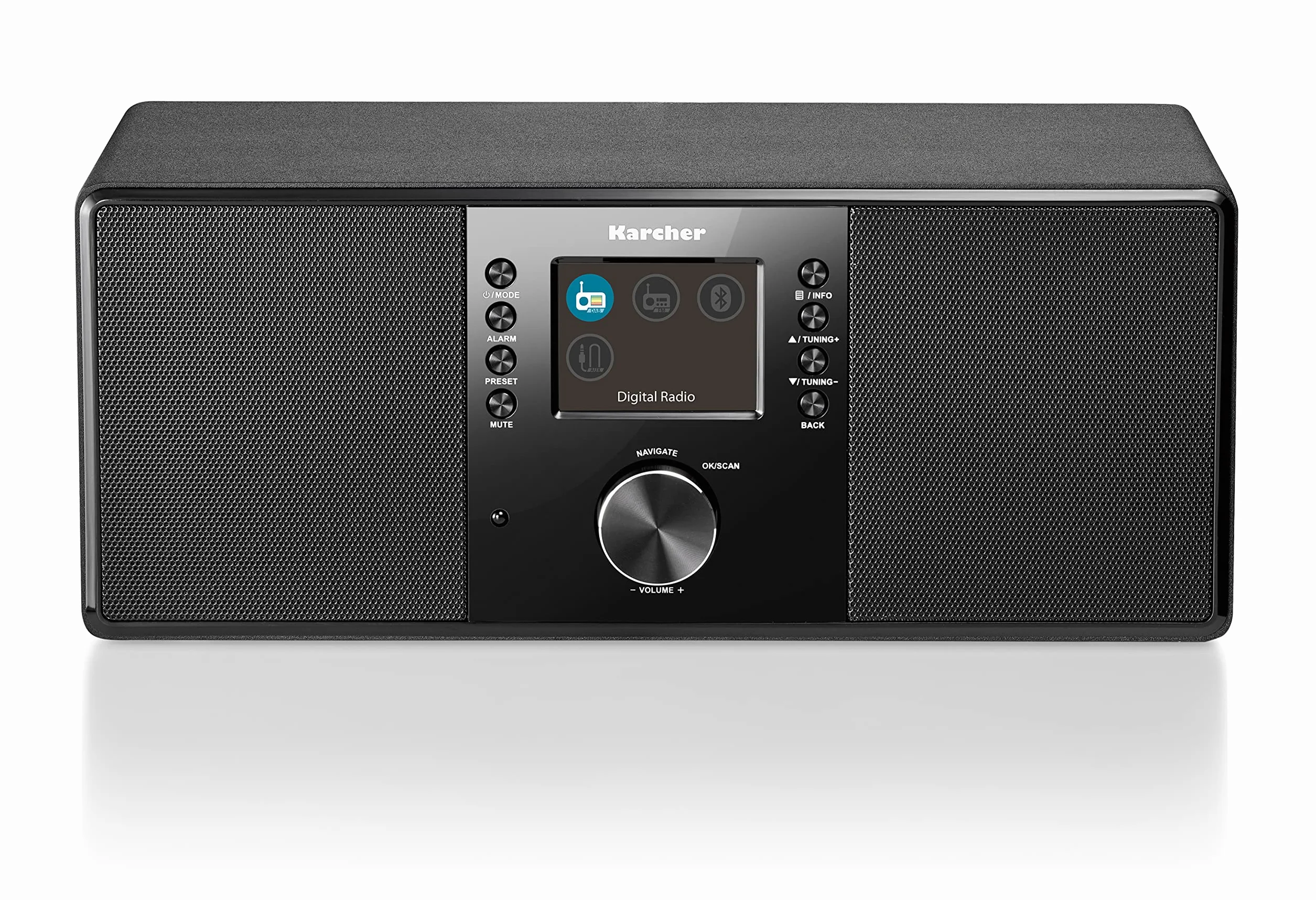 Karcher DAB 5000+ radio cyfrowe DAB+ UKW-RDS Bluetooth AUX-IN budzik czarne