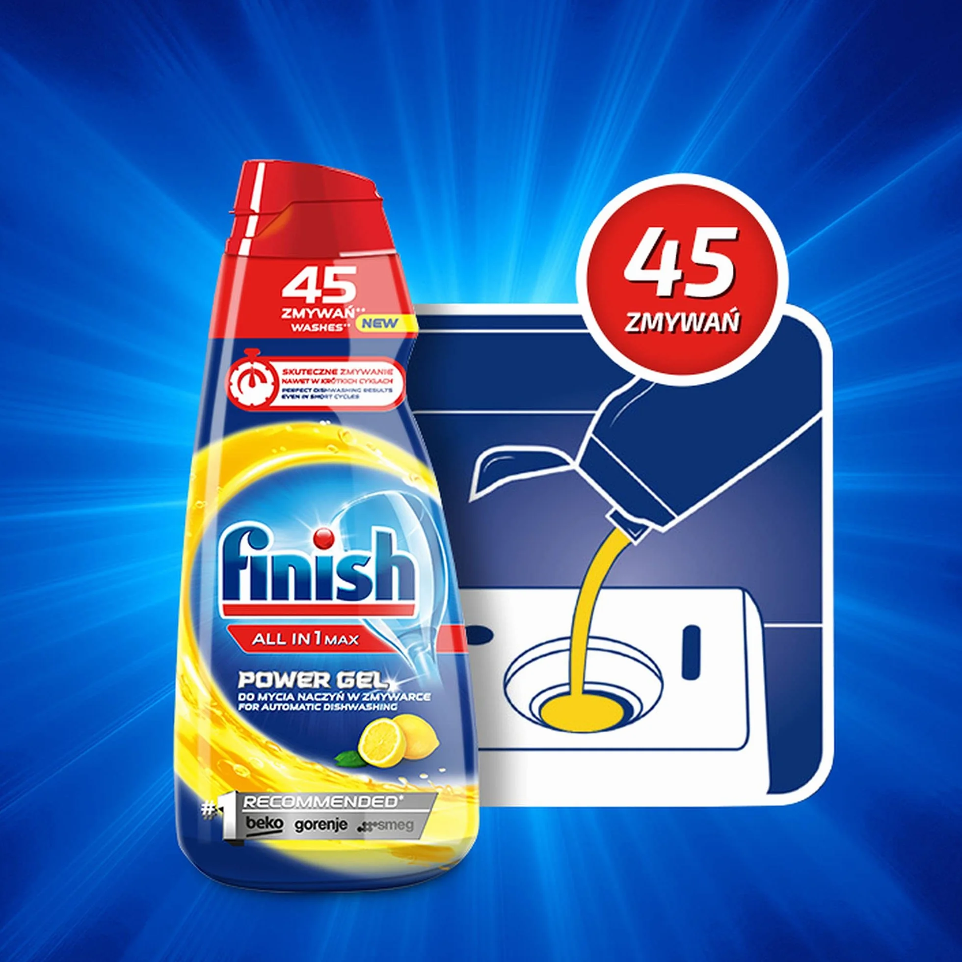 FINISH Żel Power All-in-1 900ml cytrynowy