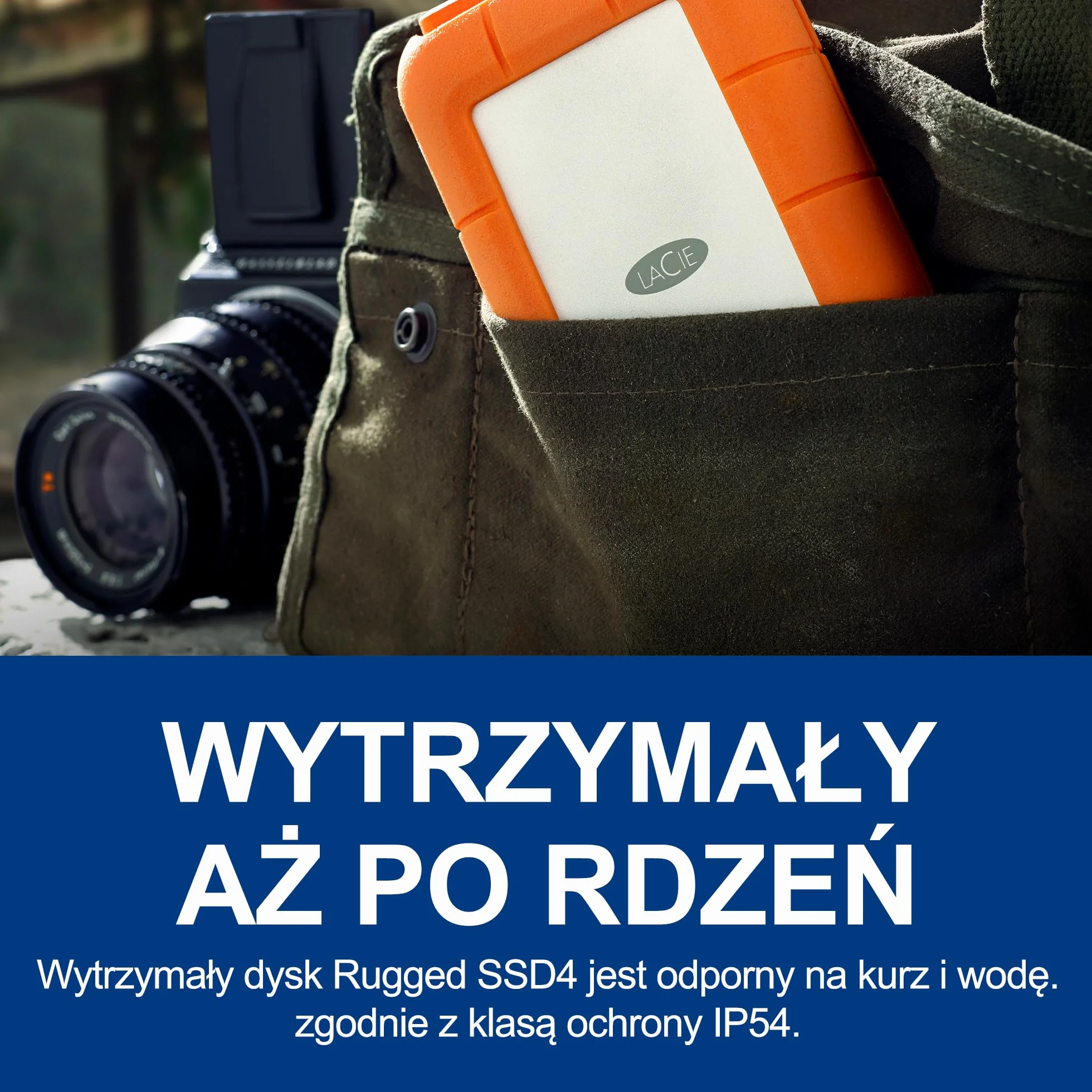 LaCie Rugged SSD4 1TB, 40Gbps USB-C, Orange, Data Rescue Service (STND1000400)