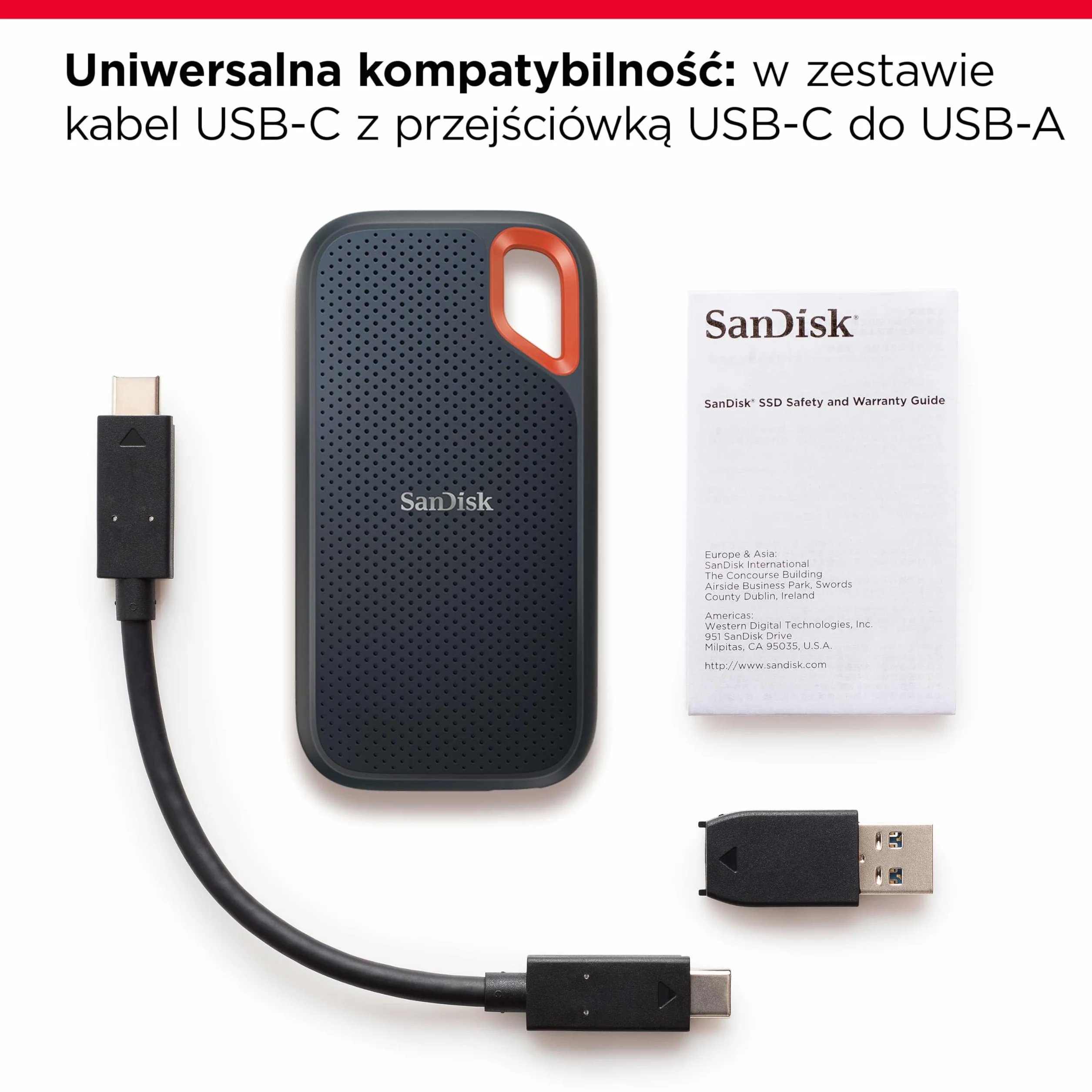 Sandisk Extreme SDSSDE61-2T00-G25 Dysk SSD 2 TB Granatowy/Czerwony