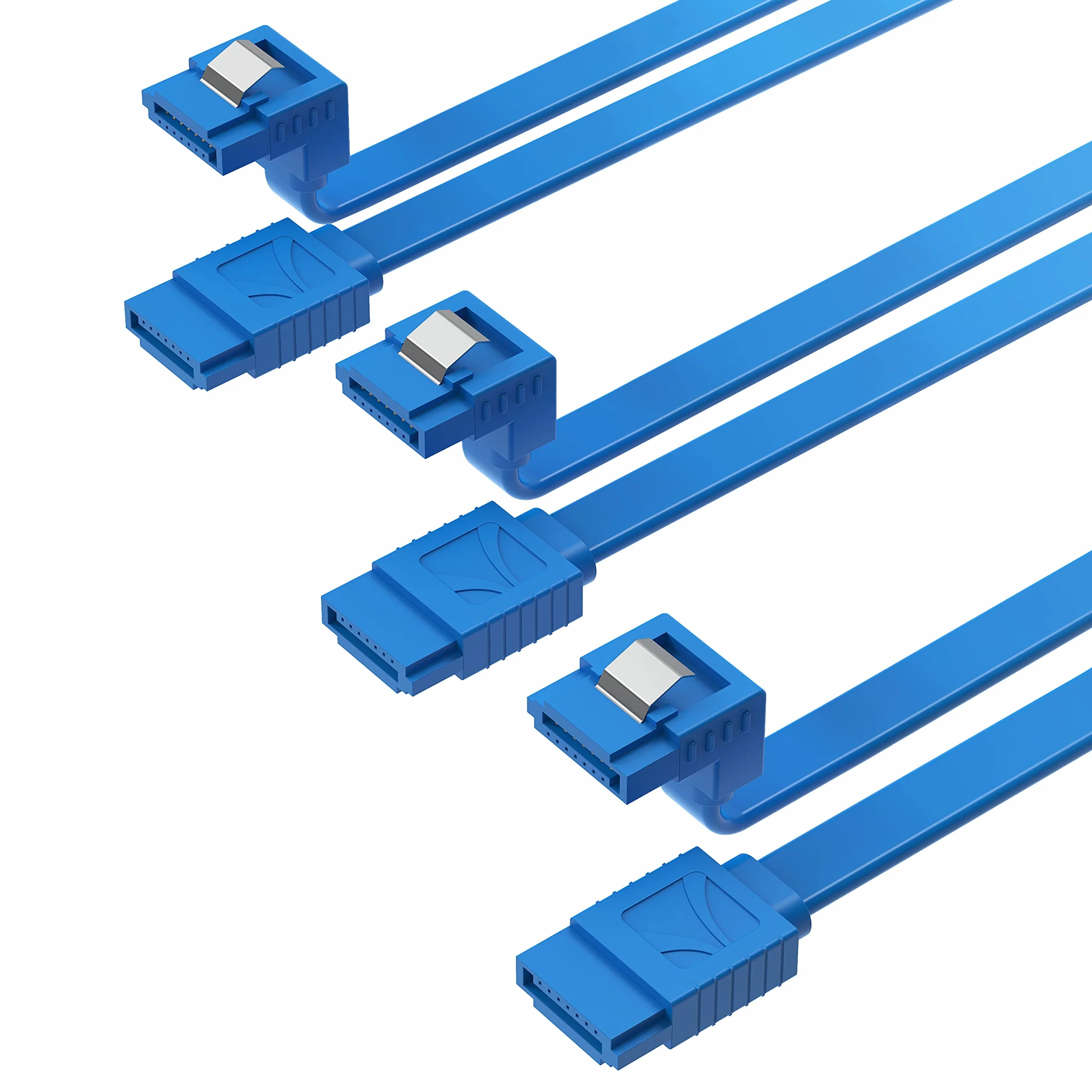 Kabel SATA 6 Gb/s SATA III 7-pinowy z zatrzaskiem blokującym do HDD SSD 3 sztuki