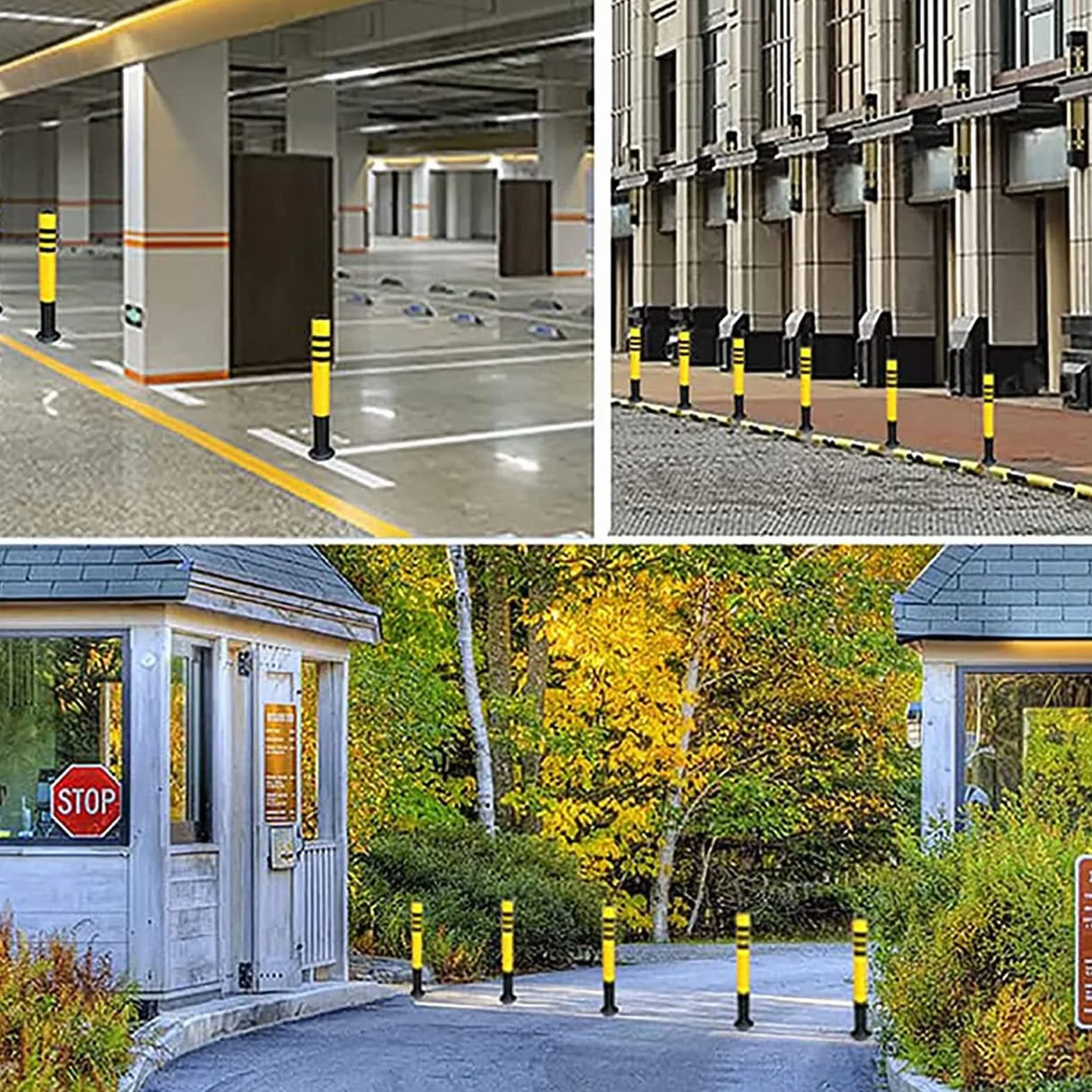 Słup bezpieczeństwa, 4 x słupek bezpieczeństwa do parkingu, słupków do pojazdu, barierki, zamki i śruby, zabezpieczenie przed kradzieżą, słupek samochodowy z 4 kluczami, słupki bezpieczeństwa do