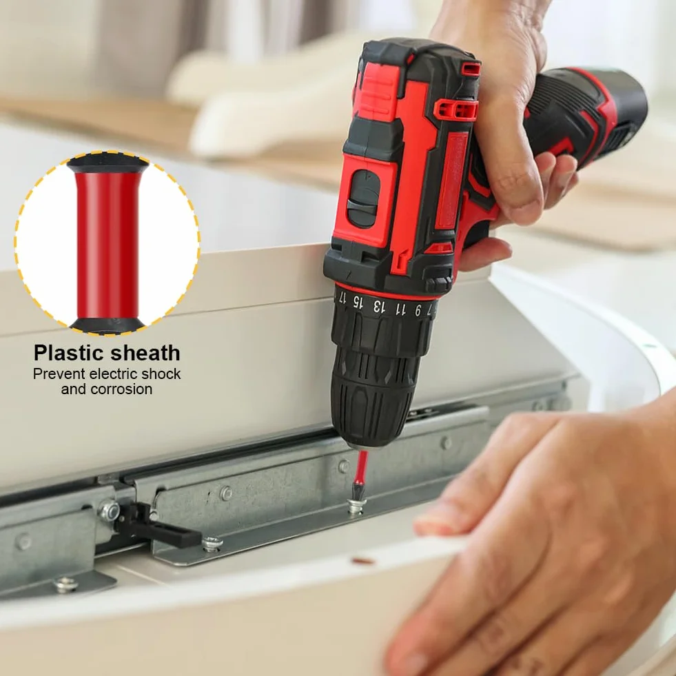 Flintronic Zestaw bitów wkrętaków Torx, magnetyczne bity udarowe, stal S2 Phillips Pozidriv, bity Torx odporne na manipulacje, T10 T15 T20 T25 T30 T40 PH1 PH2 PH3