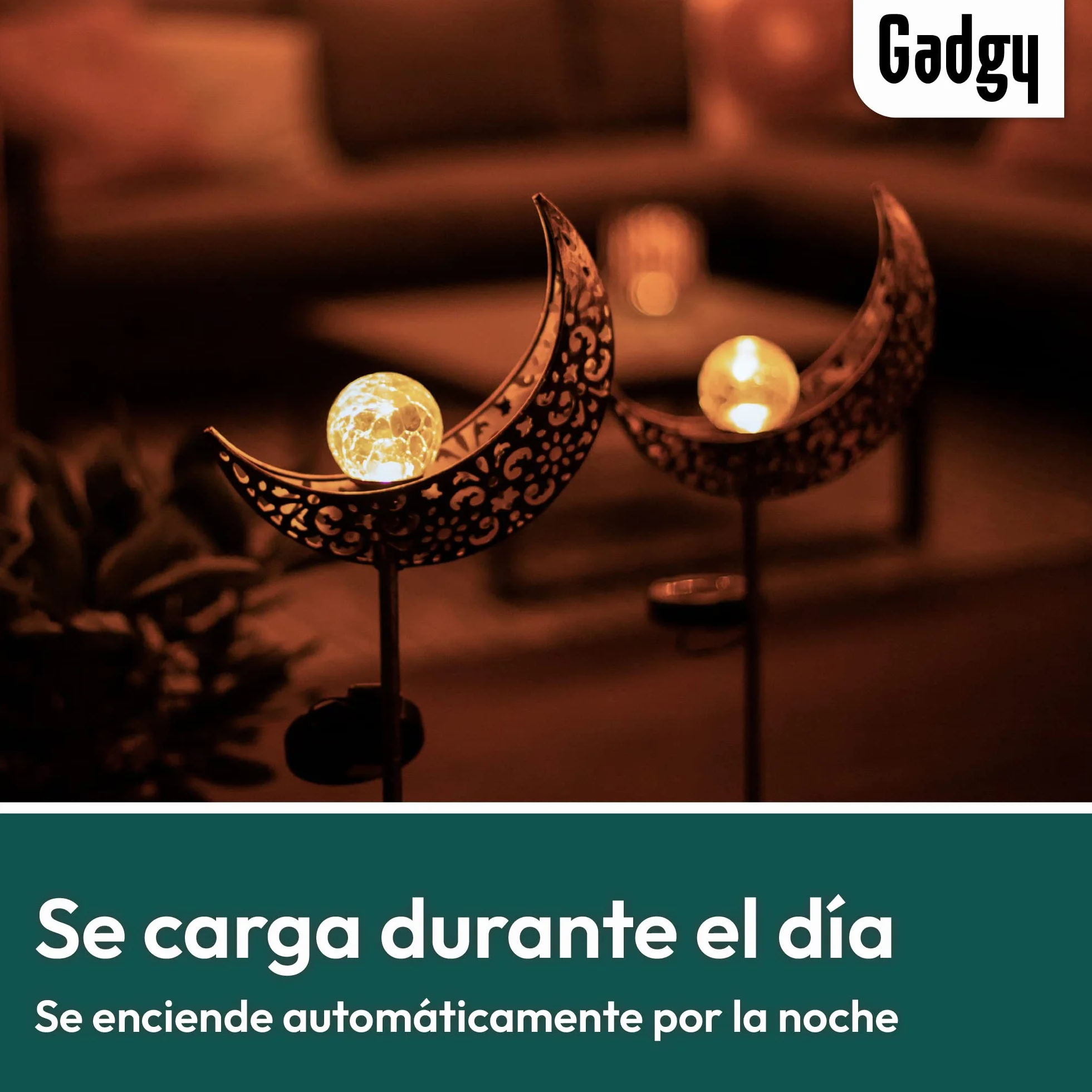 Gadgy Latarnie Ogrodowe Duże, Zestaw 2 Lamp Solarnych LED, Dekoracja Zewnętrzna do Ogrodu, Tarasu i Balkonu