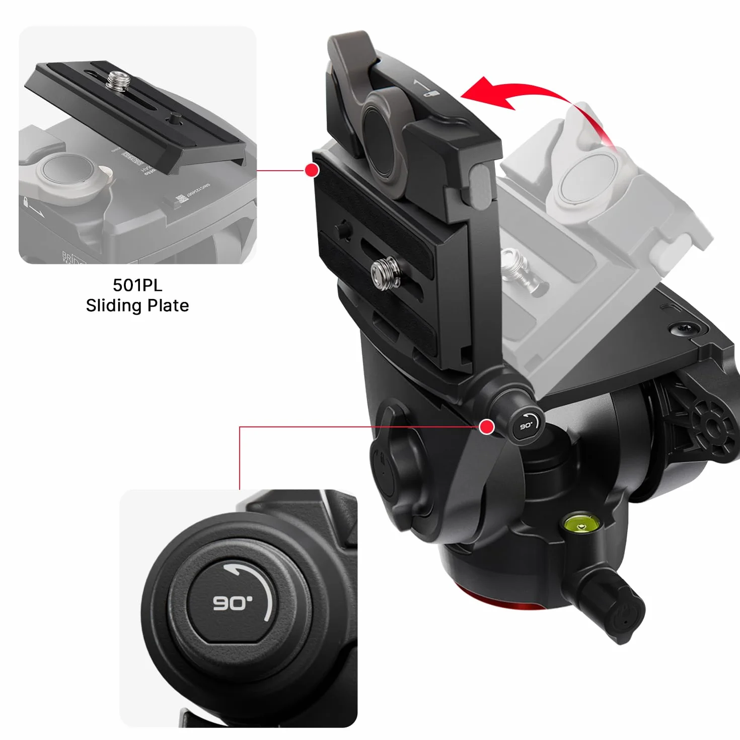 MANFROTTO Rotule Fluide 500X - MVH500XAH