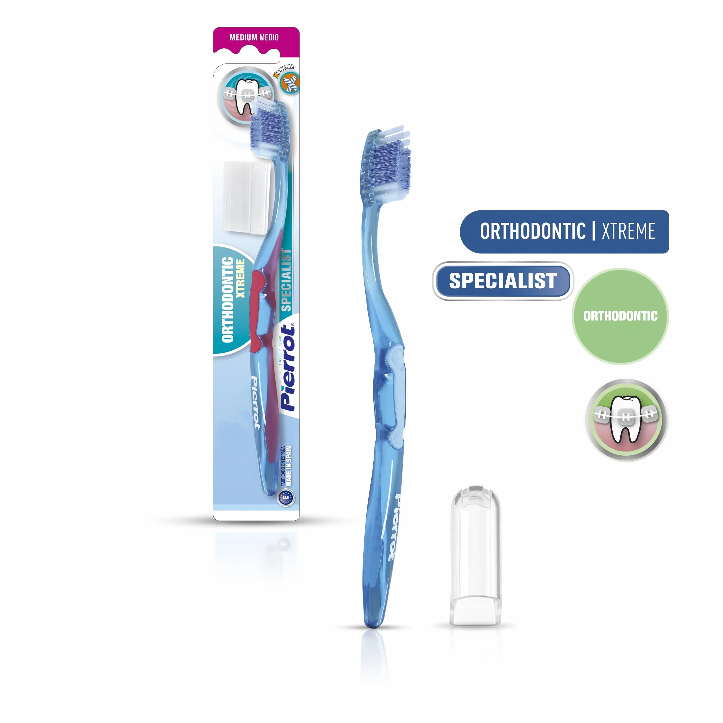 PIERROT Szczoteczka manualna 190mm Orthodontic Xtreme