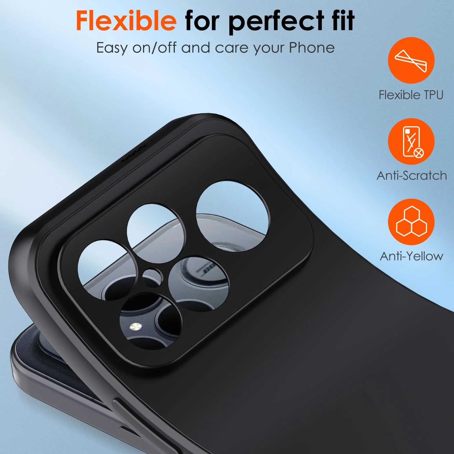 ivoler Matowa czarna obudowa do Xiaomi Poco F8 Ultra 5G, ultracienka silikonowa, odporna na wstrząsy, TPU