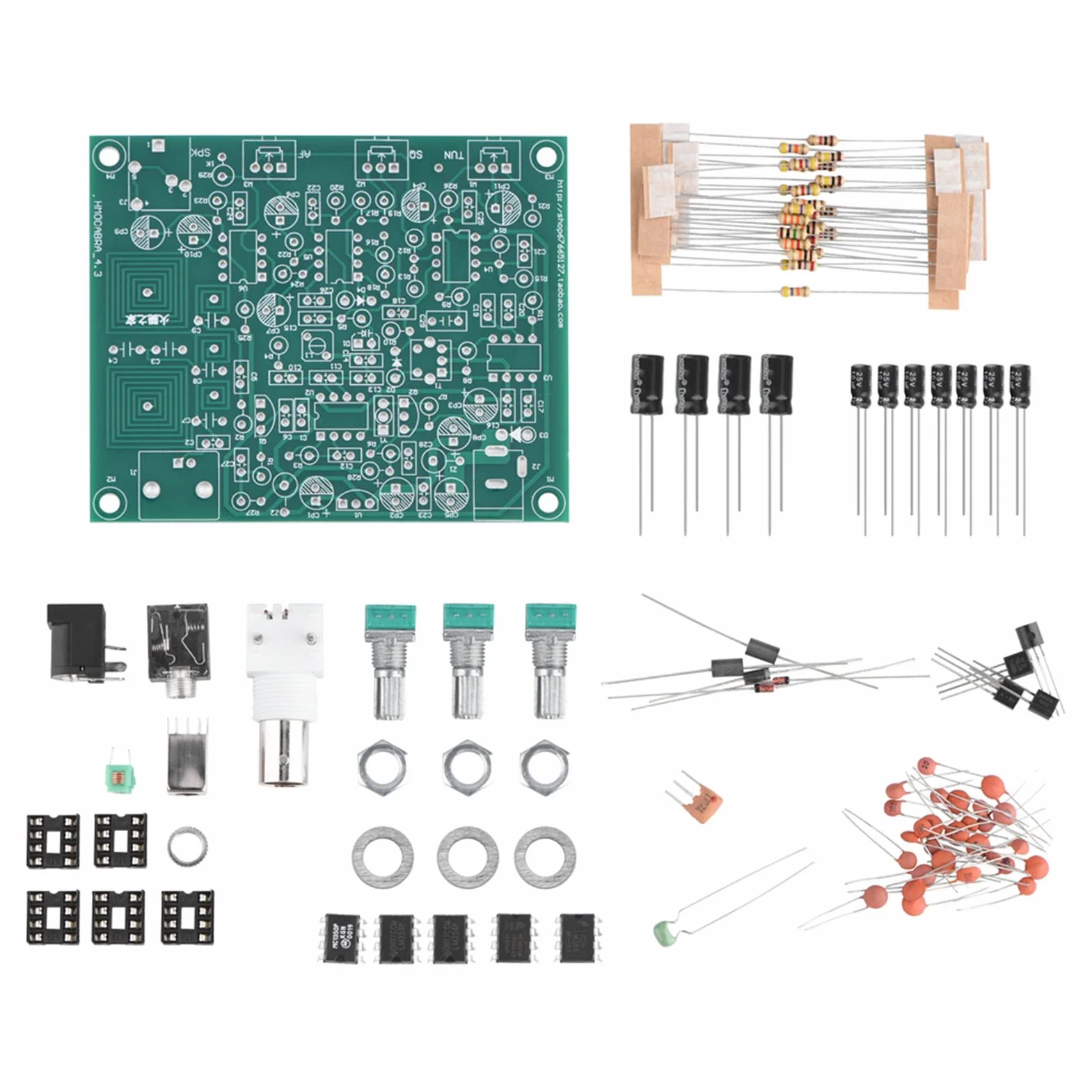 Zestaw Odbiornika Radiowego DIY Airband, Sygnał AM, Zielona Płytka PCB, Połączenia Samolot-Wieża