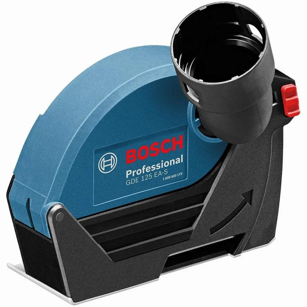 Bosch Professional: system odsysania pyłu GDE 125 EA-S (Ø tarczy tnącej 125 mm, maks. głębokość cięcia 25 mm, montaż na śruby, 300 g)