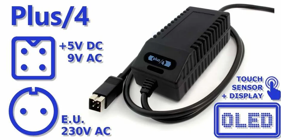 Commodore Plus/4 PSU OLED Digital EU - zapasowy zasilacz sieciowy do Commodore Plus/4, wtyczka EU