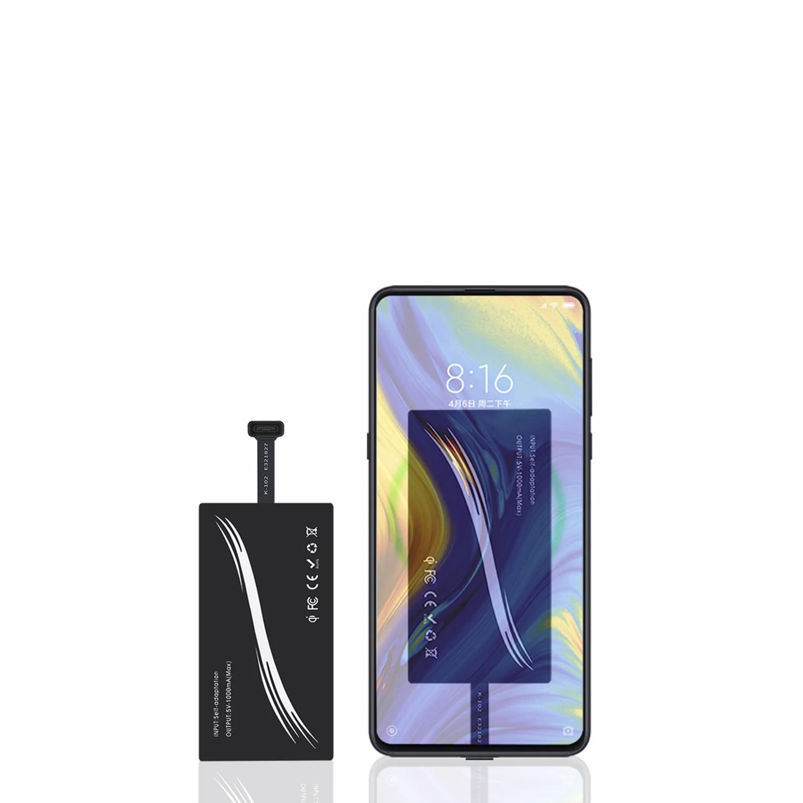 Odbiornik ładowania typu C Qi, typ C USB-C Qi bezprzewodowy moduł odbiornika ładowania smartfona z interfejsem typu C, szybkie ładowanie bezprzewodowe