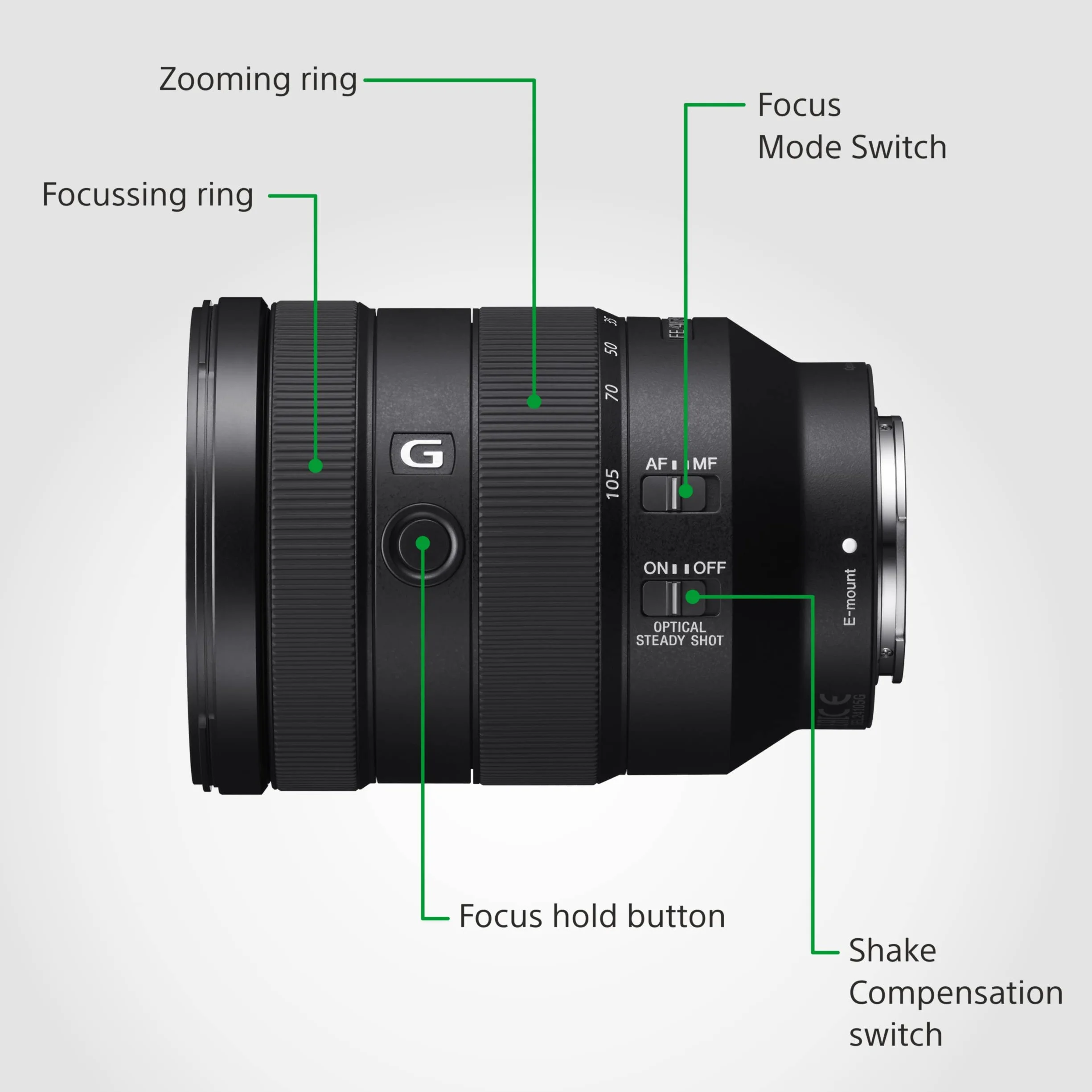 Sony SEL24105G Obiektyw 24–105 mm F4 G OSS Czarny
