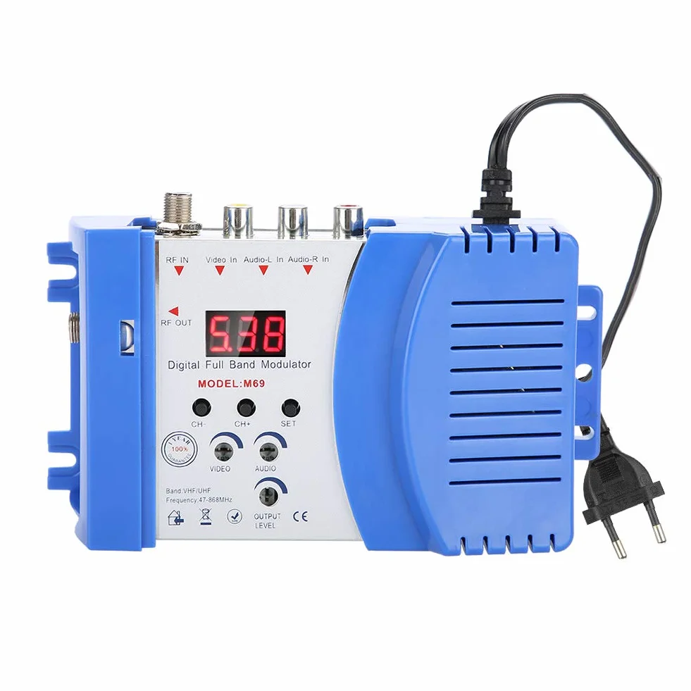 RF Modulator RF AV-RF AV-TV konwerter kompaktowy modulator RF Audio Video VHF UHF 110-240 V (wtyczka EU)