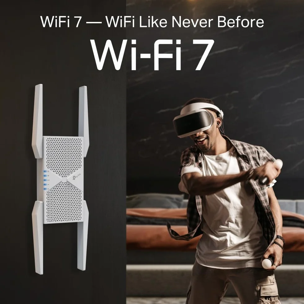 TP-Link RE655BE Wzmacniacz sygnału Wi-Fi 7 BE9300 tri-band 9,3 Gb/s MLO port 2.5G EasyMesh