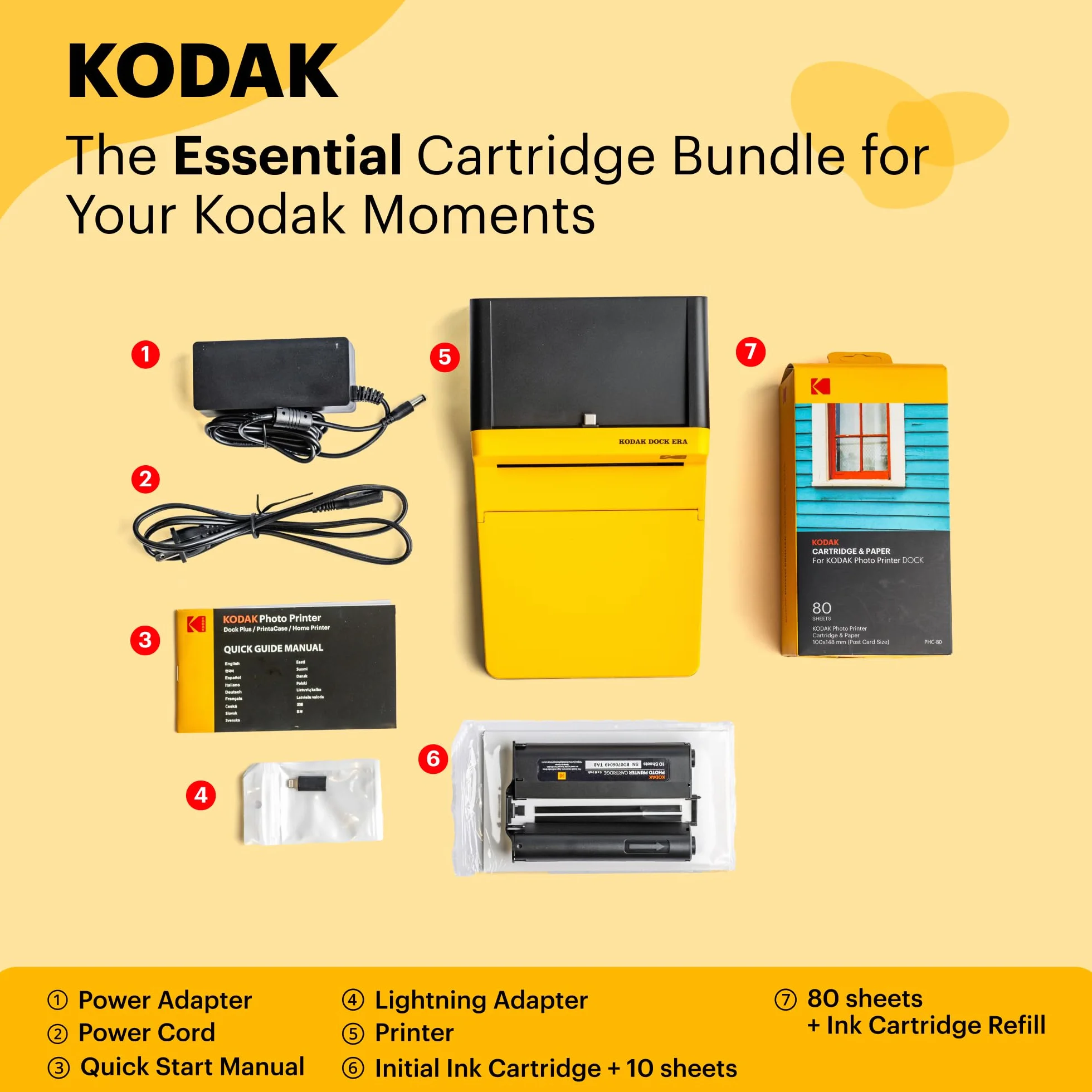KODAK Żółta drukarka fotograficzna