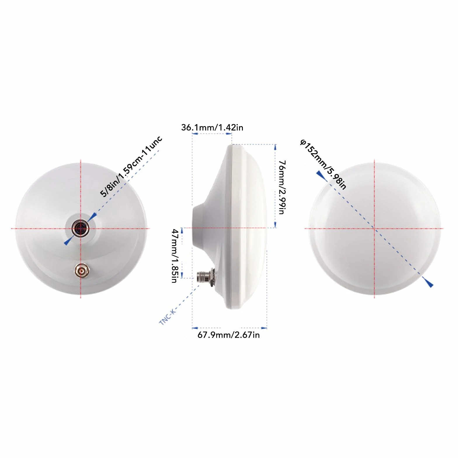 Antena Geodezyjna GNSS IP67 DC3-16V Nawigacyjna
