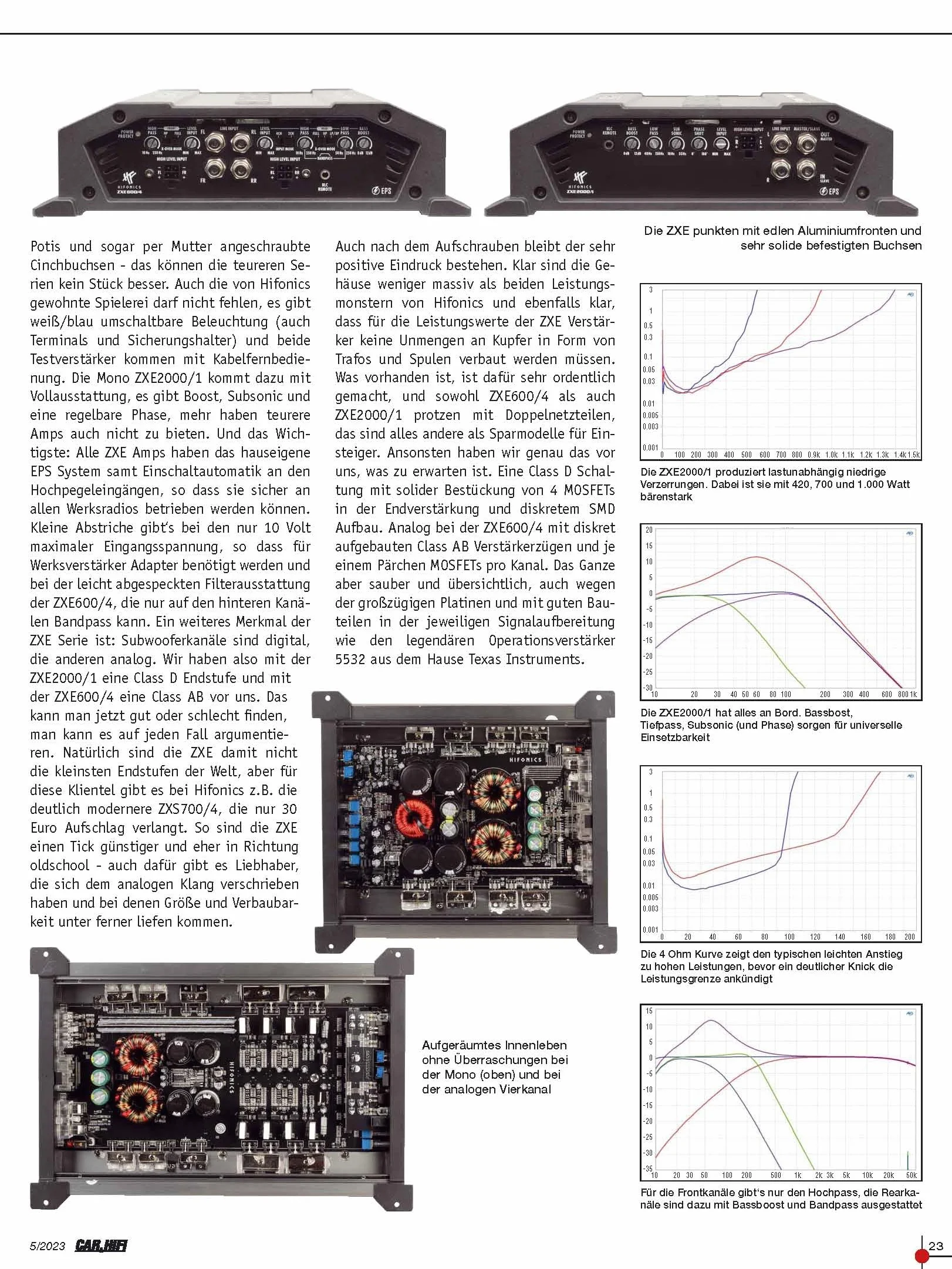 Hifonics ZEUS EVOLUTION ZXE 600/4-4/2-kanałowy wzmacniacz o mocy 1200 W (RMS: 600 W