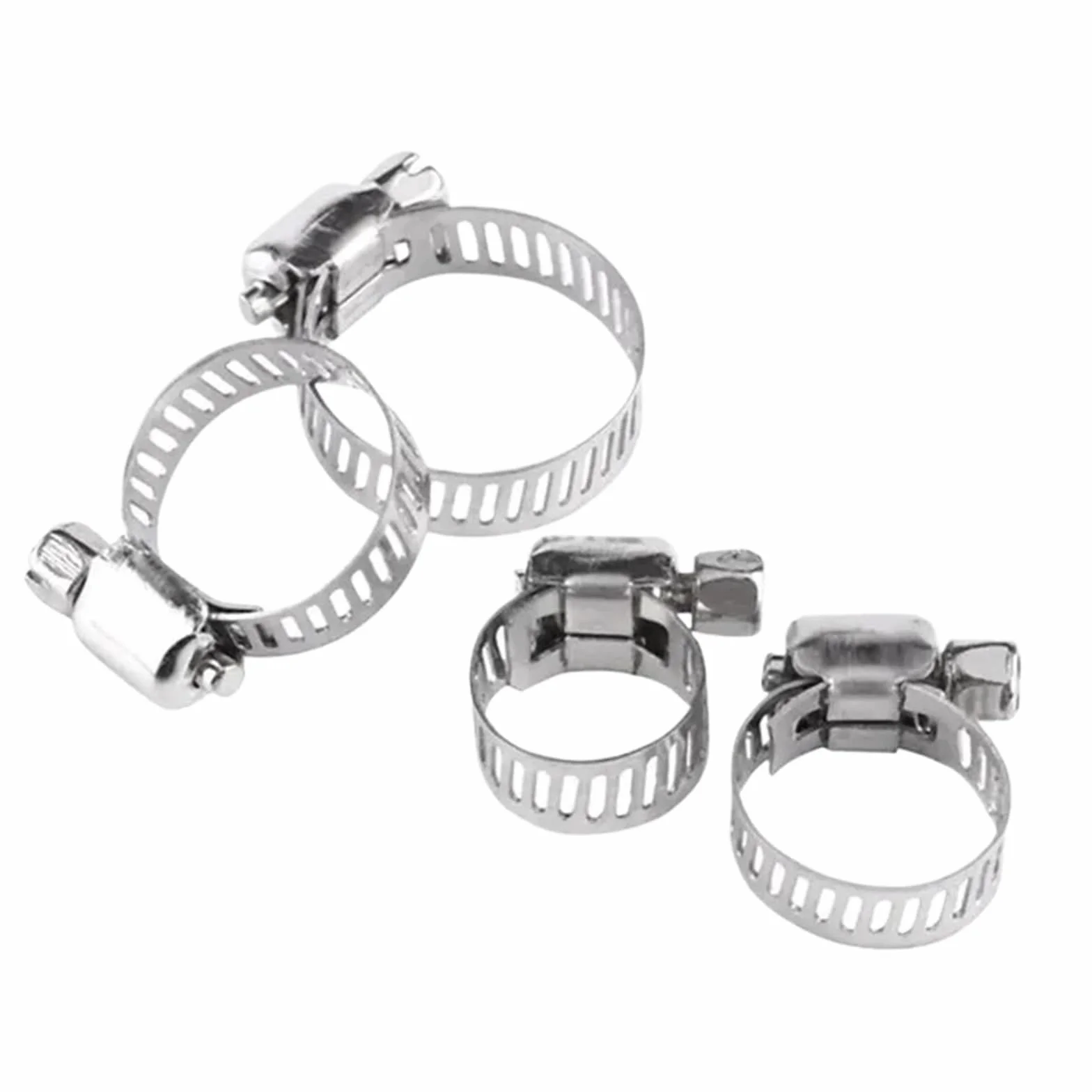10 szt. regulowanych opasek zaciskowych ze stali nierdzewnej do węży paliwowych do samochodów osobowych, szczypce ślimakowe (10 szt. 8mm-12 mm)