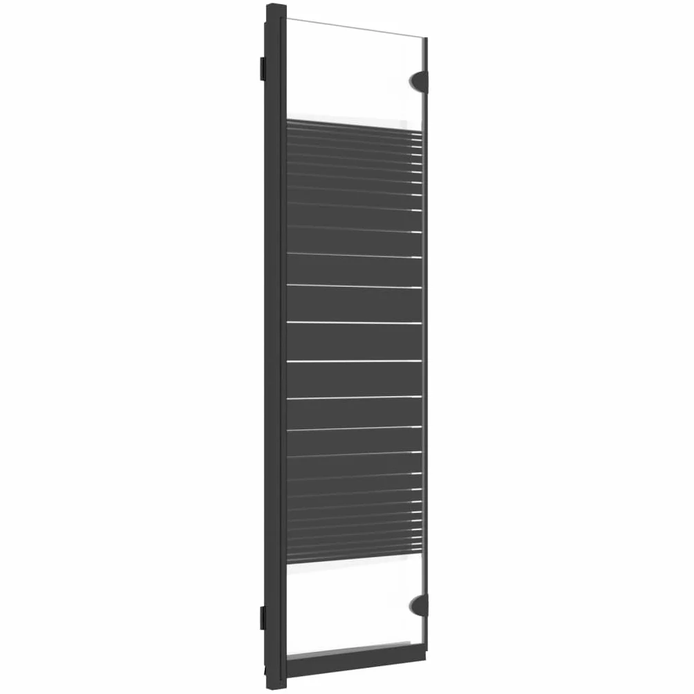 vidaXL Składany parawan nawannowy, 3 panele, 130x130 cm, ESG, czarny, parawan wannowy, parawan nawannowy, parawan na wannę, parawany wannowe