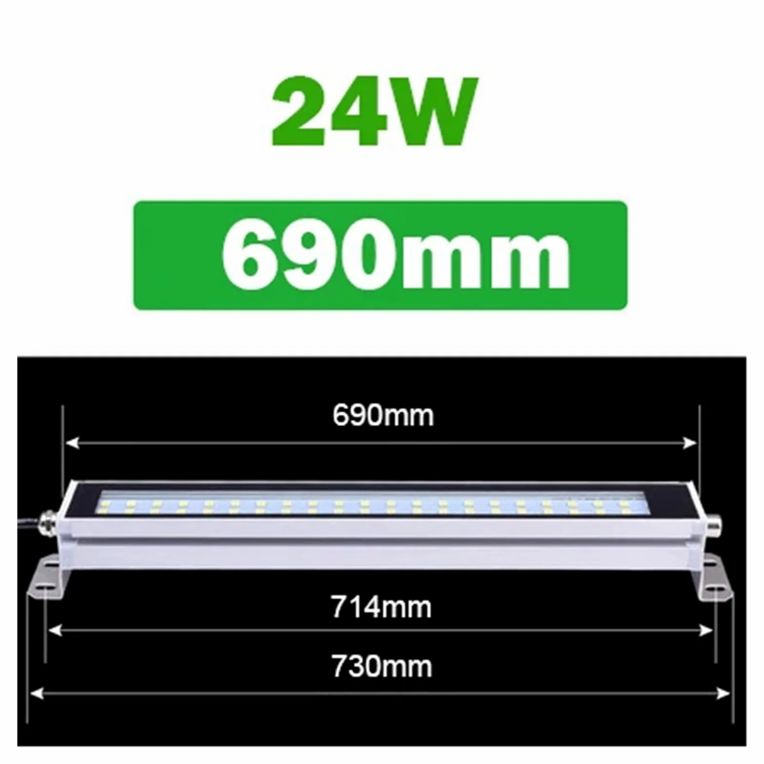5-30W LED warsztat obrabiarki świetlówka IP67 wodoodporna lampa obróbcza pyłu olejowego do tokarki CNC szlifierka Wysoka jasność(24W,110V-220V)