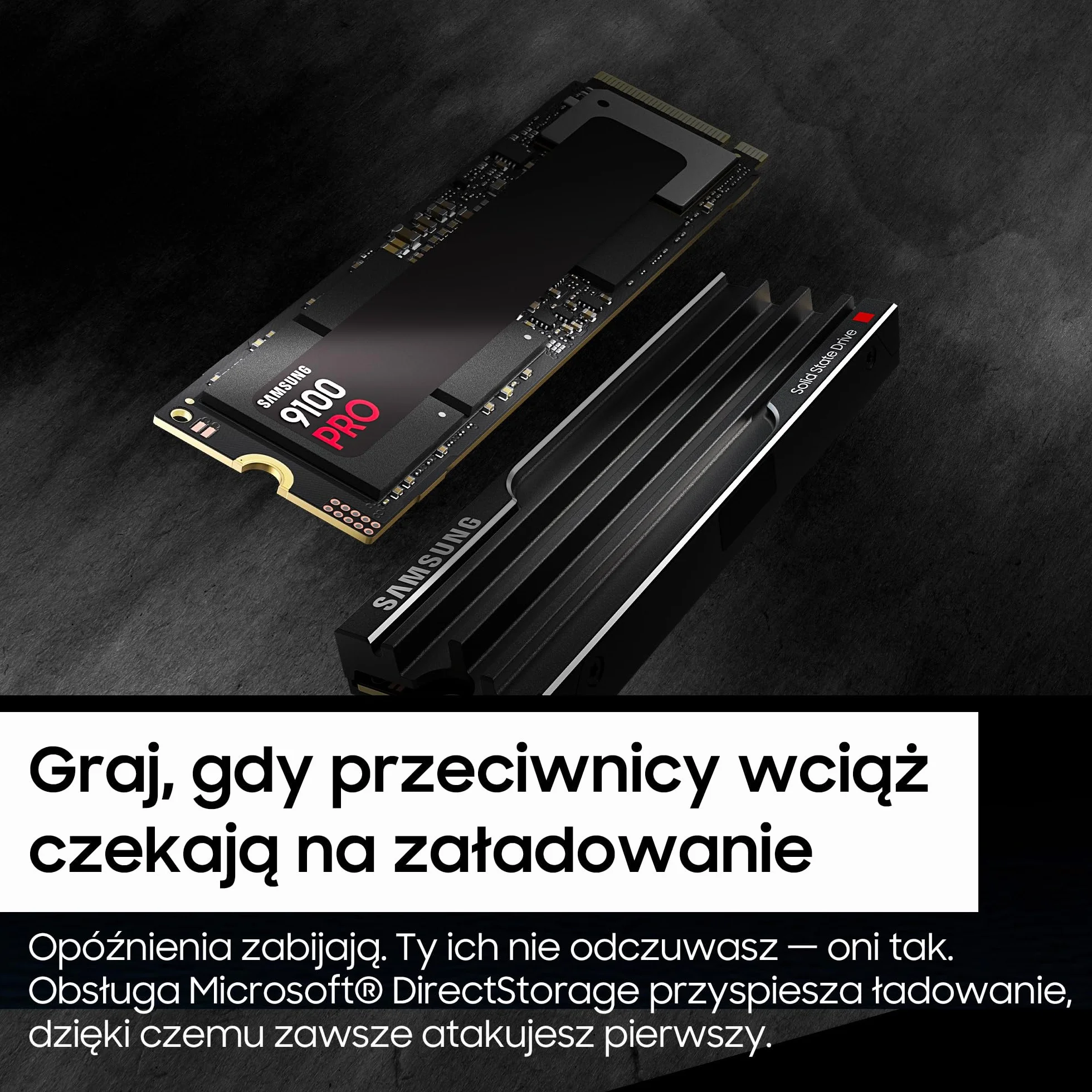 Samsung 9100 PRO NVMe M.2 SSD 2TB PCIe 5.0 wewnętrzny dysk SSD do gier edycji wideo AI czarny MZ-VAP2T0BW