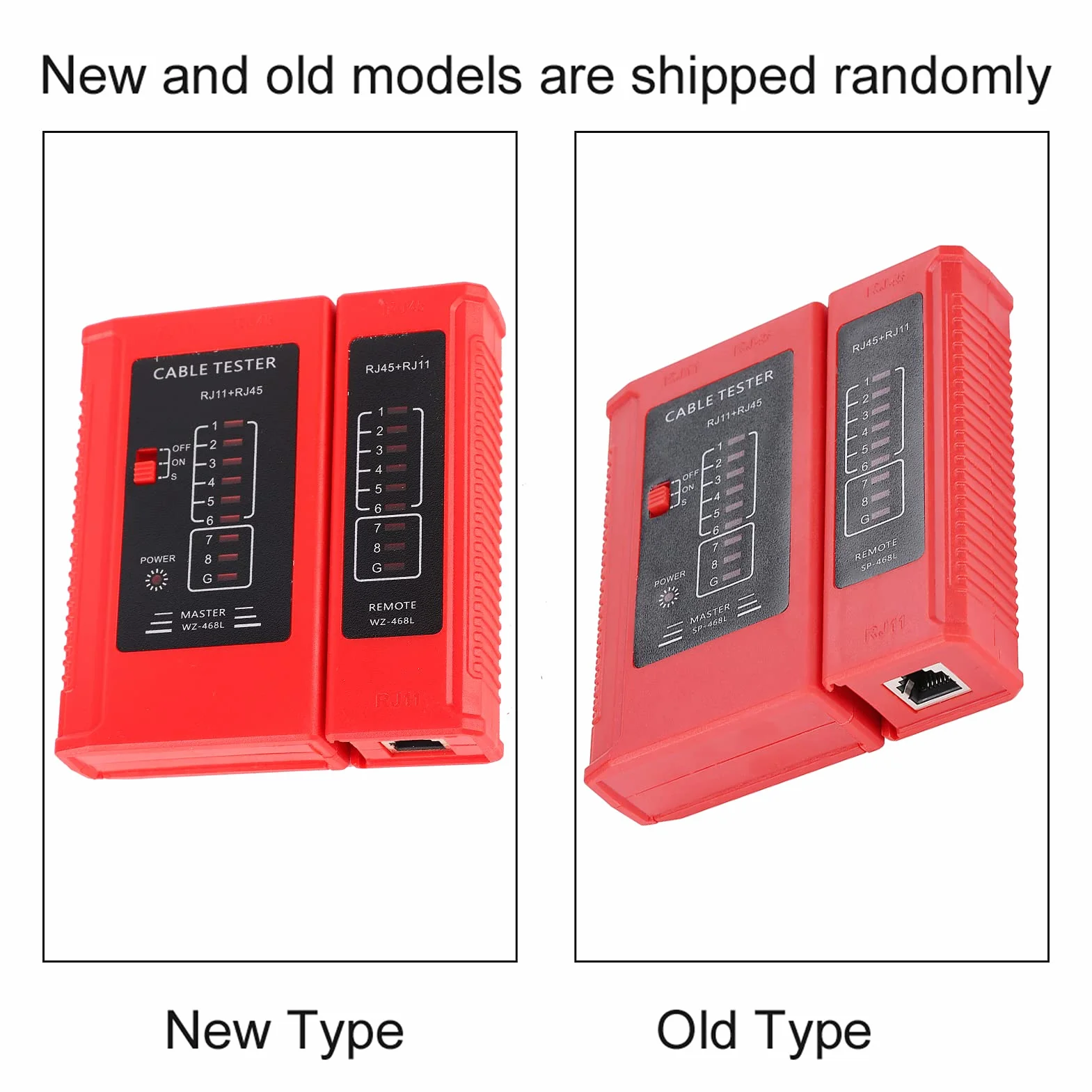 Tester Kabli Sieciowych WZ-468 - Test Przewodów RJ45 i RJ11, Ethernet, LAN - Narzędzie Do Testowania Kabli
