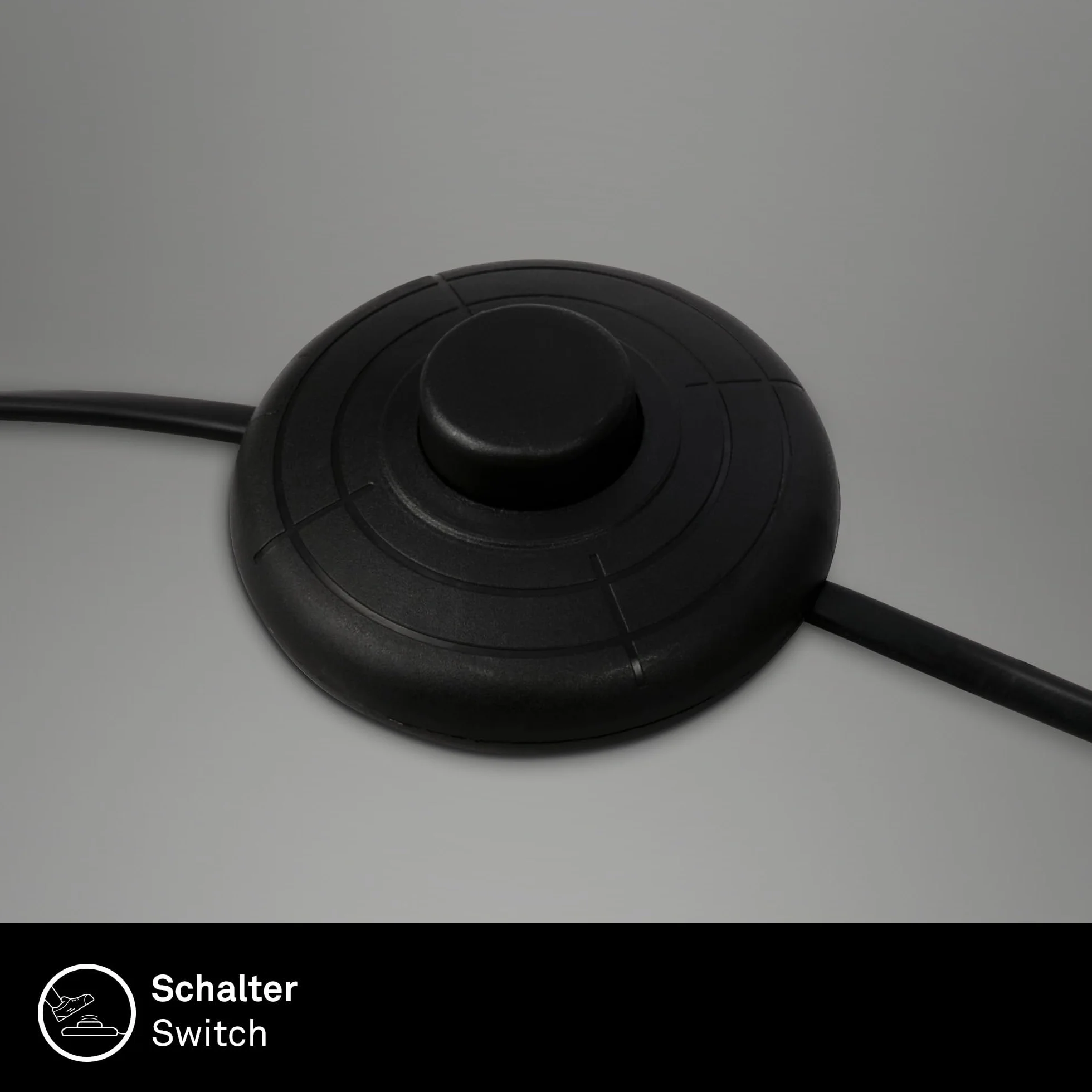 BRILONER – Lampa stojąca jako dekoracja salonu i lampa do czytania, lampa wychylna, lampa do salonu, przycisk nożny, oświetlenie pośrednie, czarna