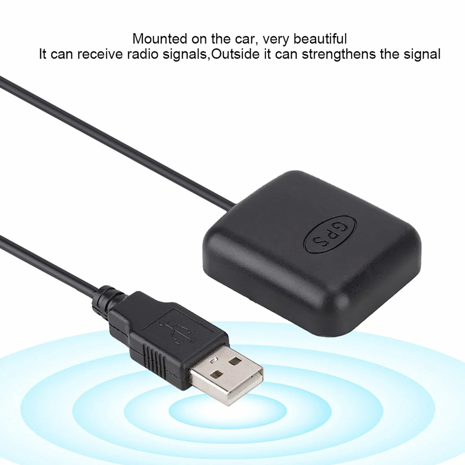 Antena Odbiornika GPS USB Wodoodporna Aktywna Nawigacja GPS 3m Kabel RG174 Adapter GPS GLONASS