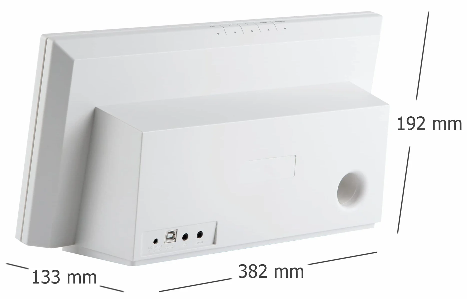 SCHWAIGER -658149- System głośników Hi-Fi | ze wzmacniaczem lampowym | 37 W | głośnik RMS | podświetlenie LED | wzmacniacz lampowy | Bluetooth | NFC | AUX | USB | Phono | biały
