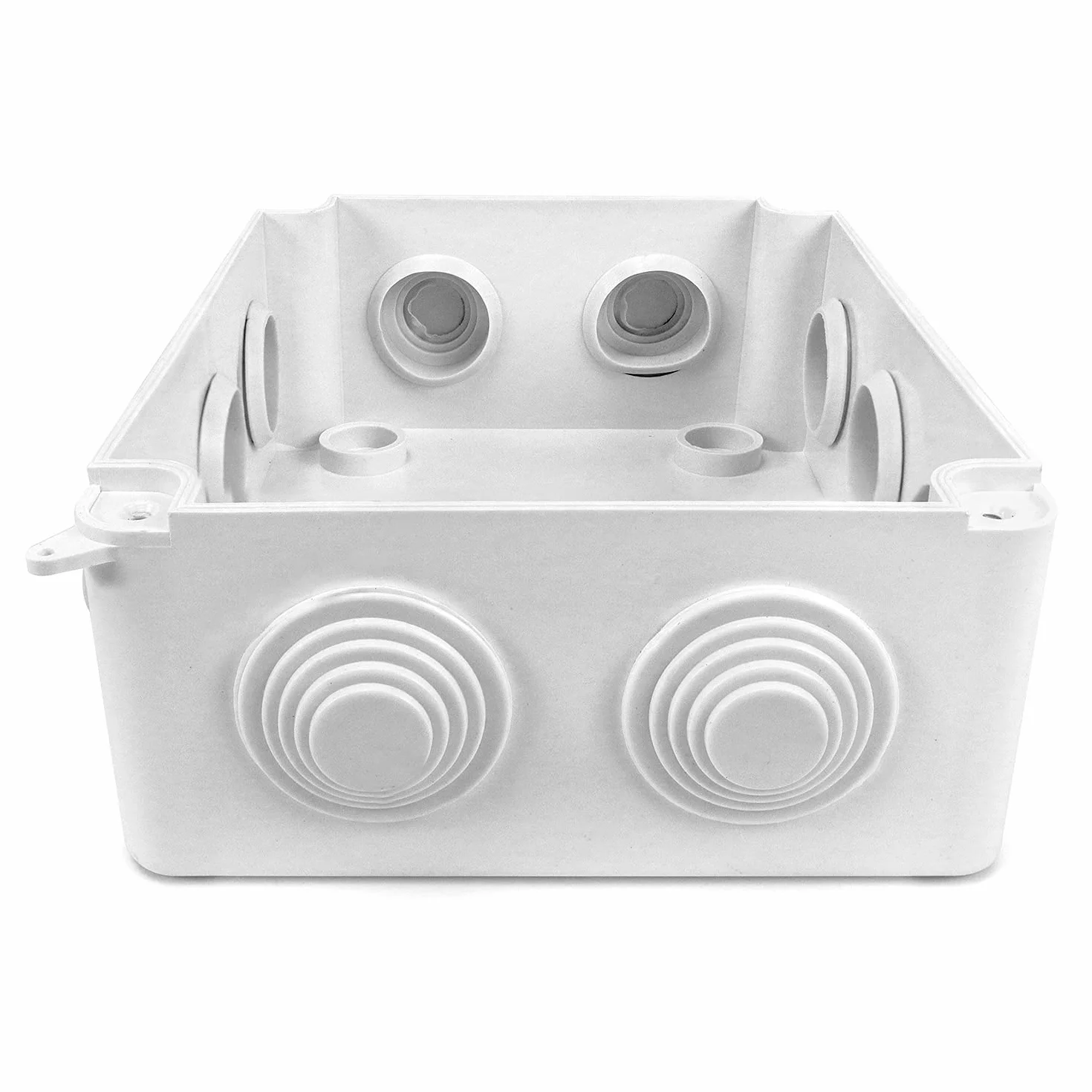 QWORK® Puszka przyłączeniowa natynkowa, puszka przyłączeniowa, wodoodporna, pyłoszczelna, IP65, tworzywo ABS, uniwersalna obudowa projektu elektrycznego, biała, 150 x 110 x 70 mm