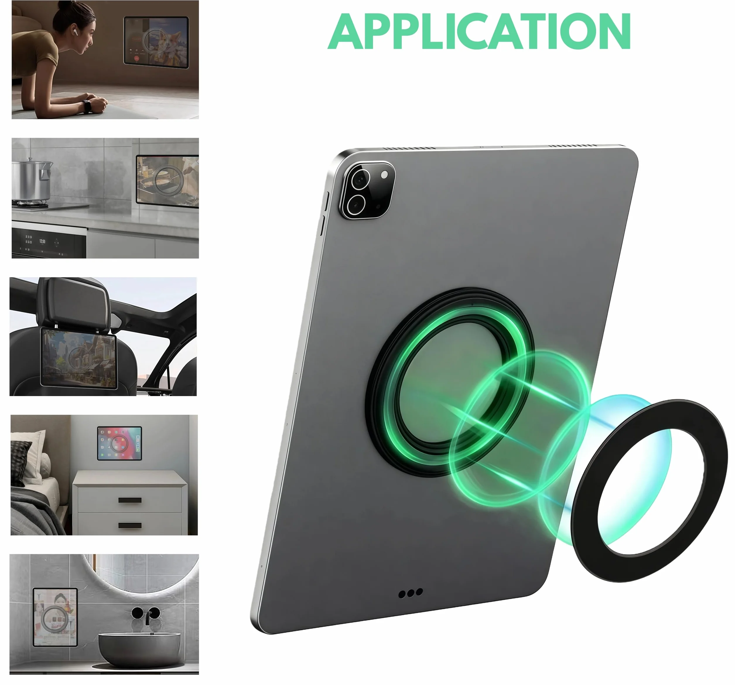 Magnetyczny Uchwyt Ścienny na Tablet MagSafe iPad 10. Generacji M5 M4 M3 | Silne Mocowanie z Klejem