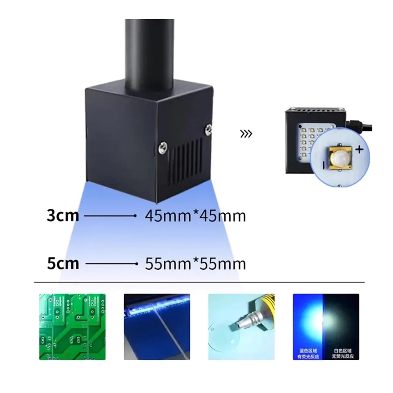 Ręczna lampa LED do utwardzania UV 85-265 V do kleju UV i naprawy płytek drukowanych suszenie specjalistyczne światło UV
