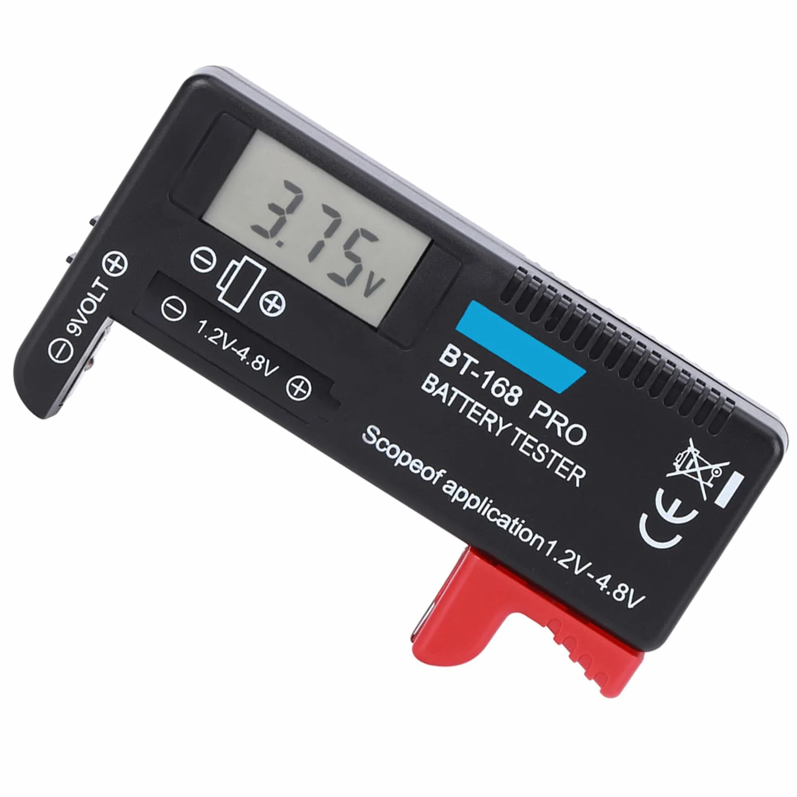 Kontroler obciążenia przenośny cyfrowy tester baterii wysoka dokładność 1,2 V - 4,8 V do biura na małe baterie guzikowa do domu