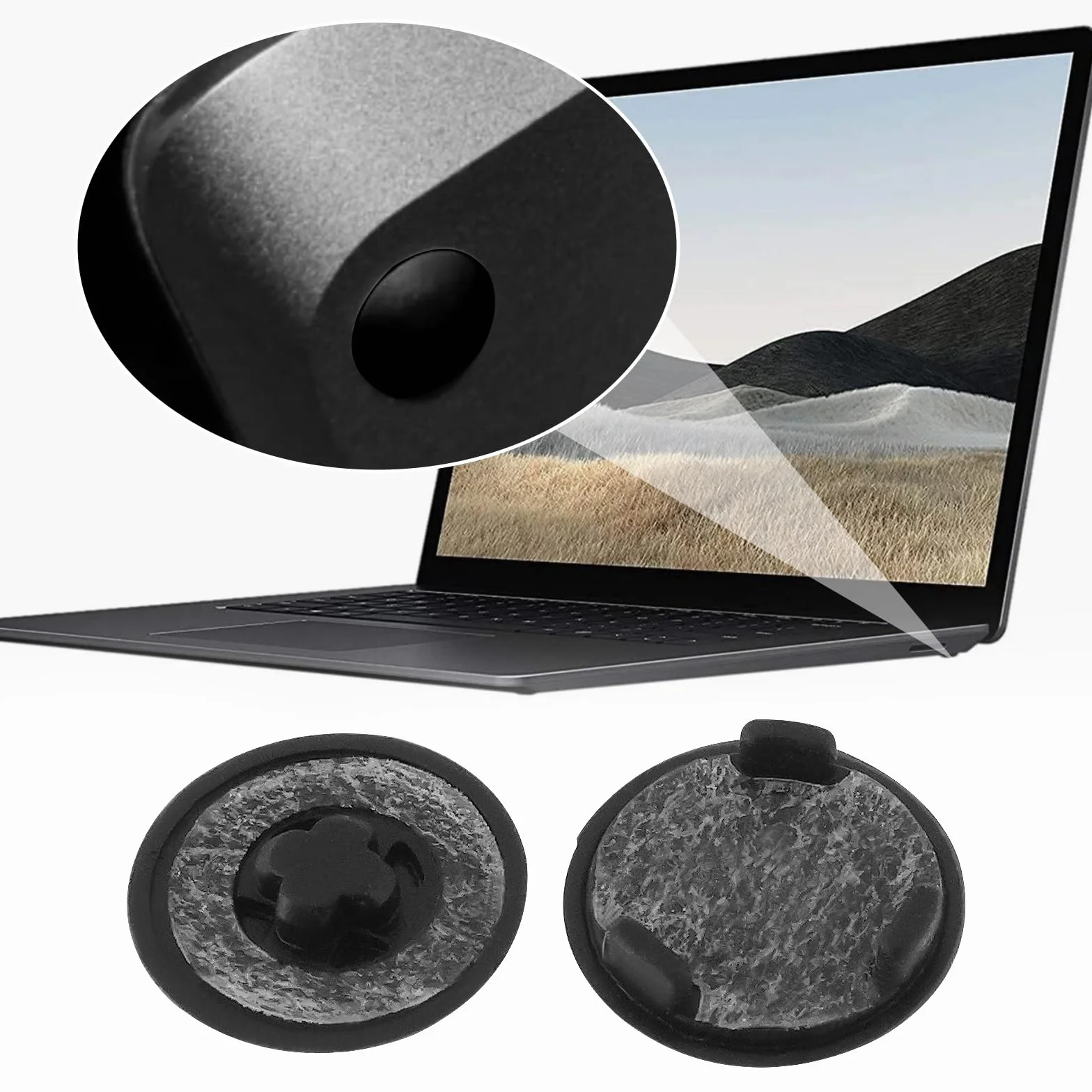 Gumowe nóżki do laptopów, 8,3 mm, kompatybilne z Microsoft Surface Laptop 3, 4, 5, seria, czarne, 4 sztuki