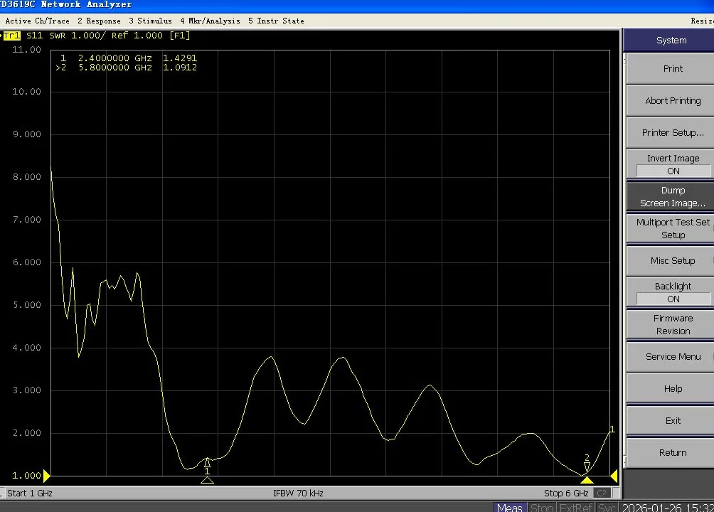 Superbat Dwuzakresowa Antena WiFi 2,4 GHz 5 GHz 5,8 GHz SMA dla Routera Sieciowego (2-pak)